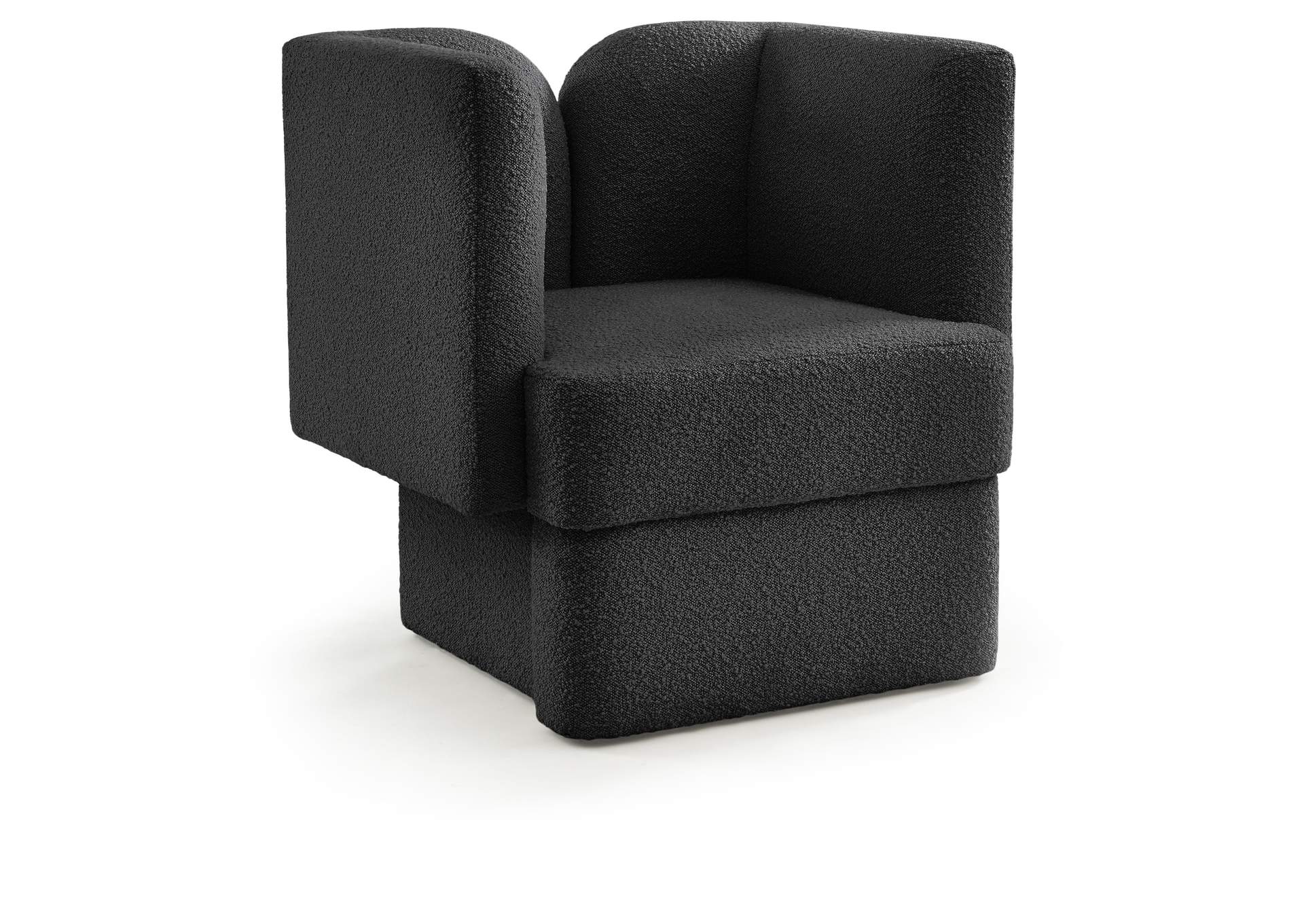 Marcel Black Boucle Fabric Chair,Meridian Furniture