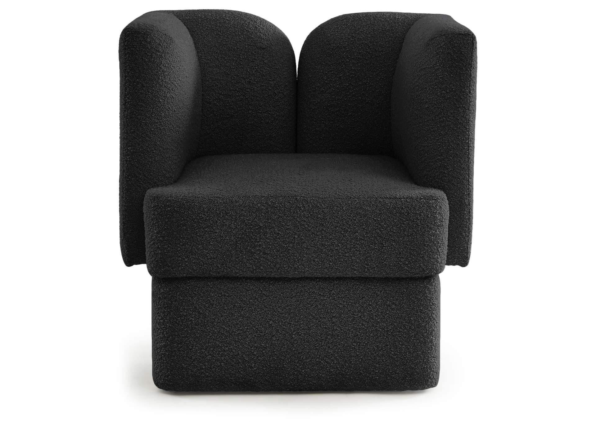 Marcel Black Boucle Fabric Chair,Meridian Furniture