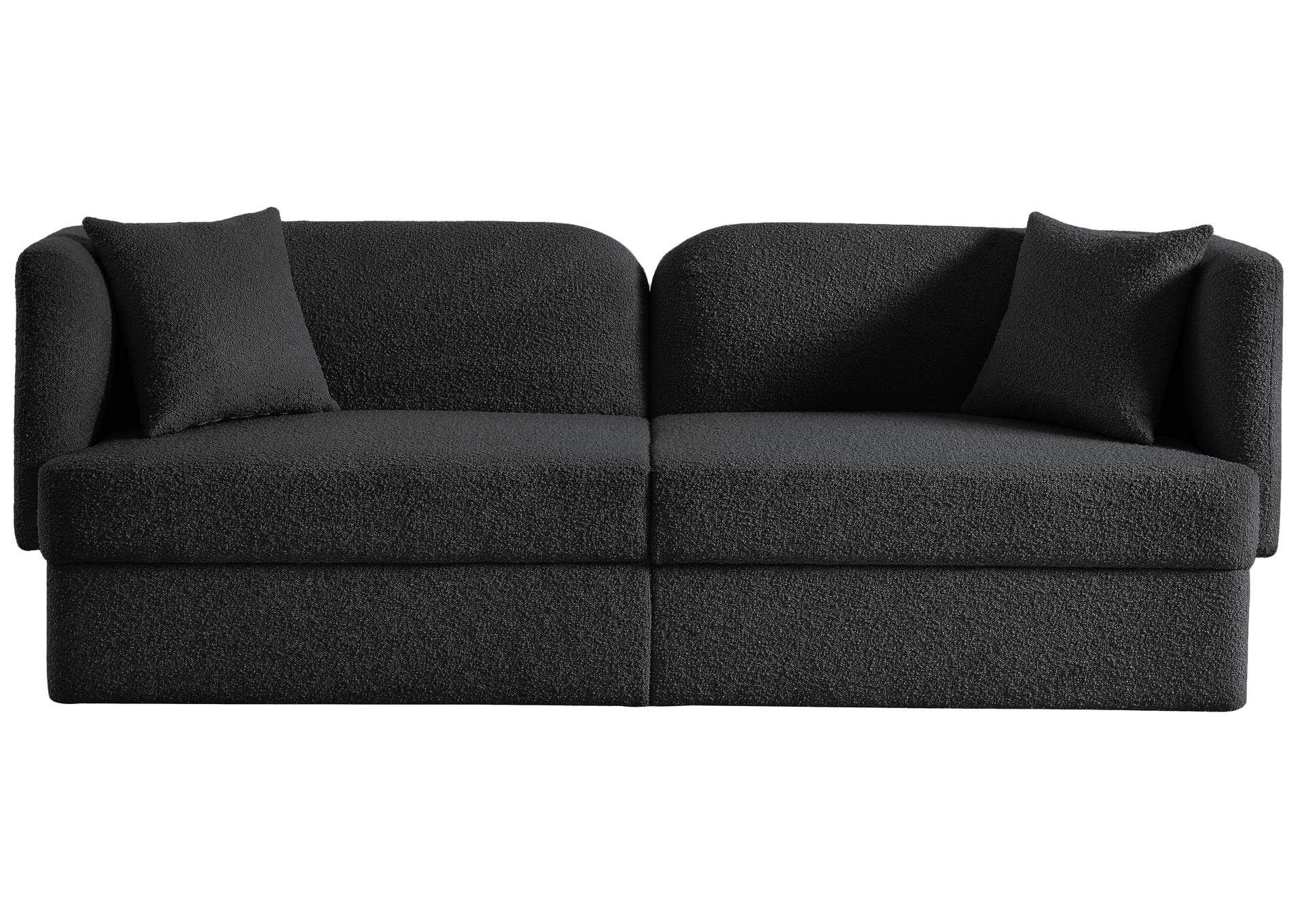 Marcel Black Boucle Fabric Sofa,Meridian Furniture