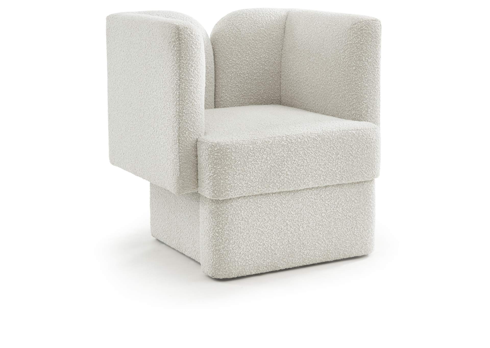 Marcel Cream Boucle Fabric Chair,Meridian Furniture