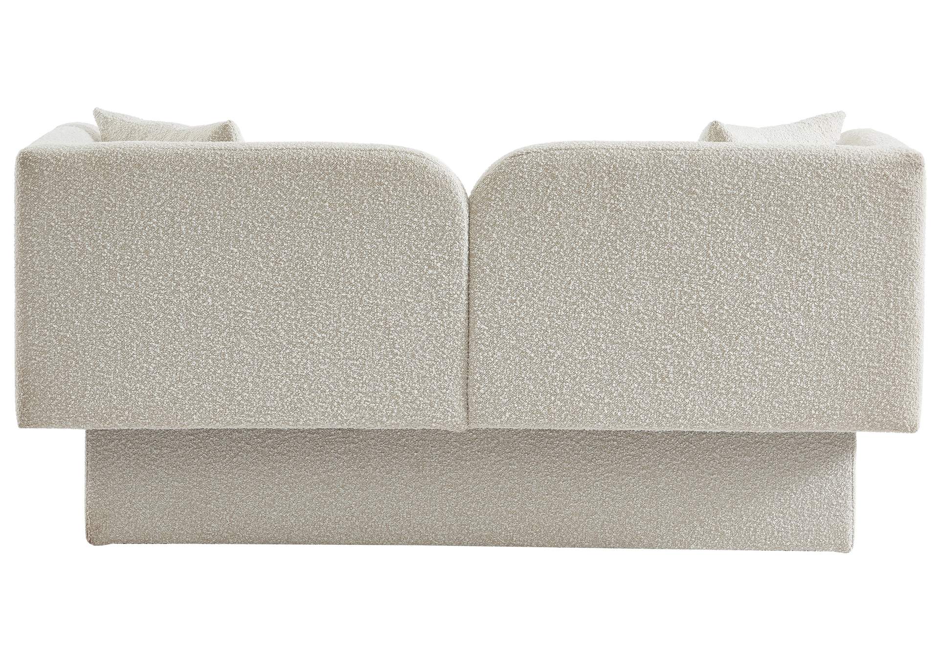 Marcel Cream Boucle Fabric Loveseat,Meridian Furniture