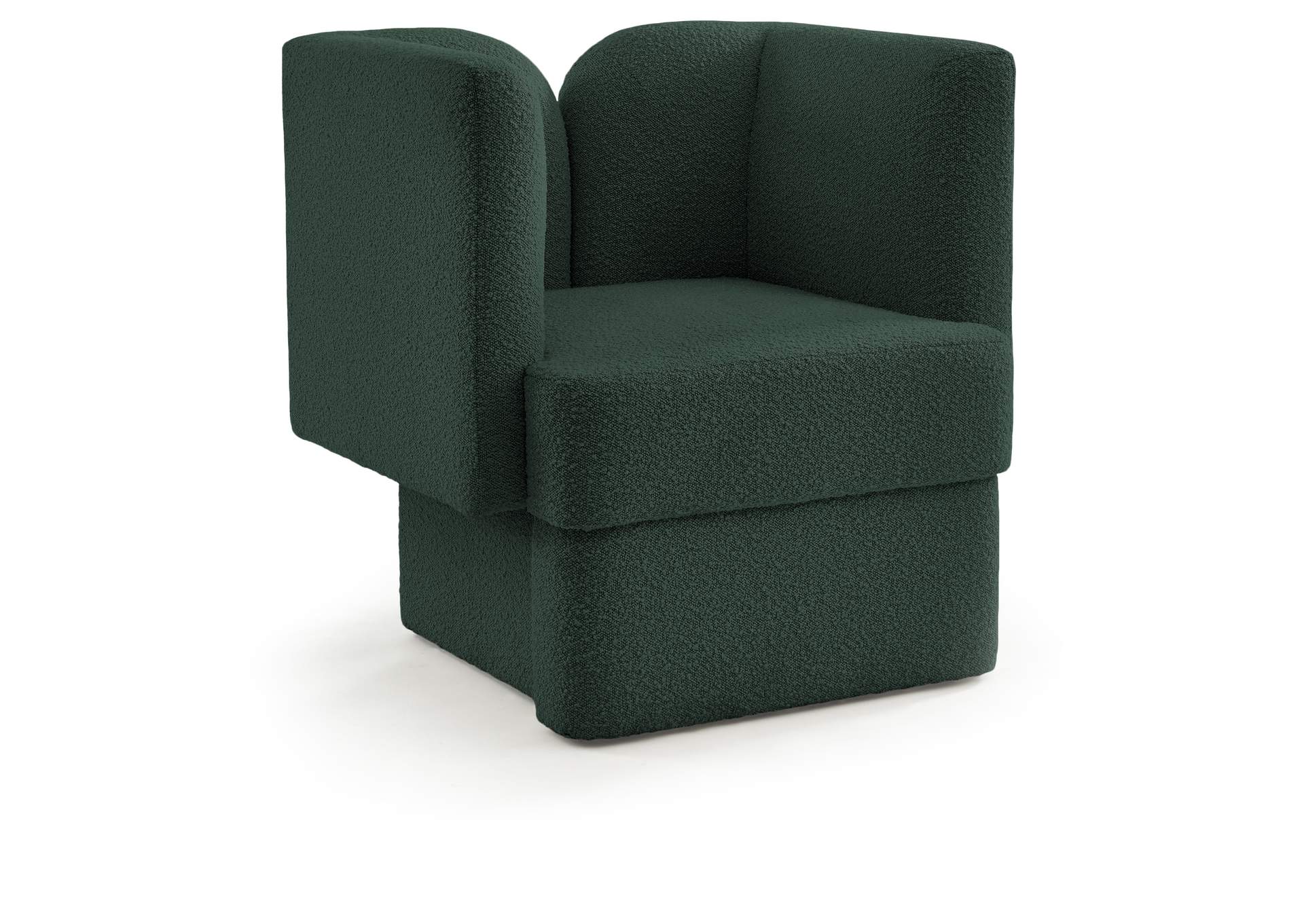 Marcel Green Boucle Fabric Chair,Meridian Furniture