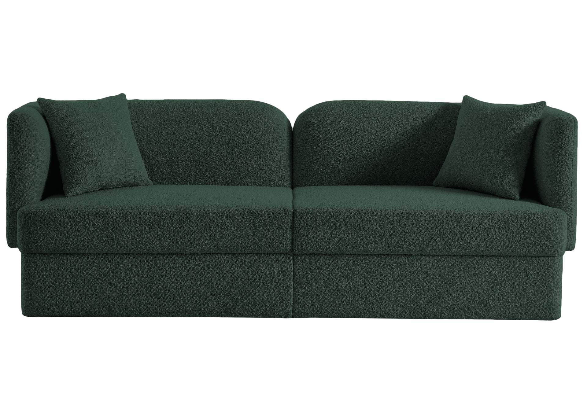 Marcel Green Boucle Fabric Sofa,Meridian Furniture