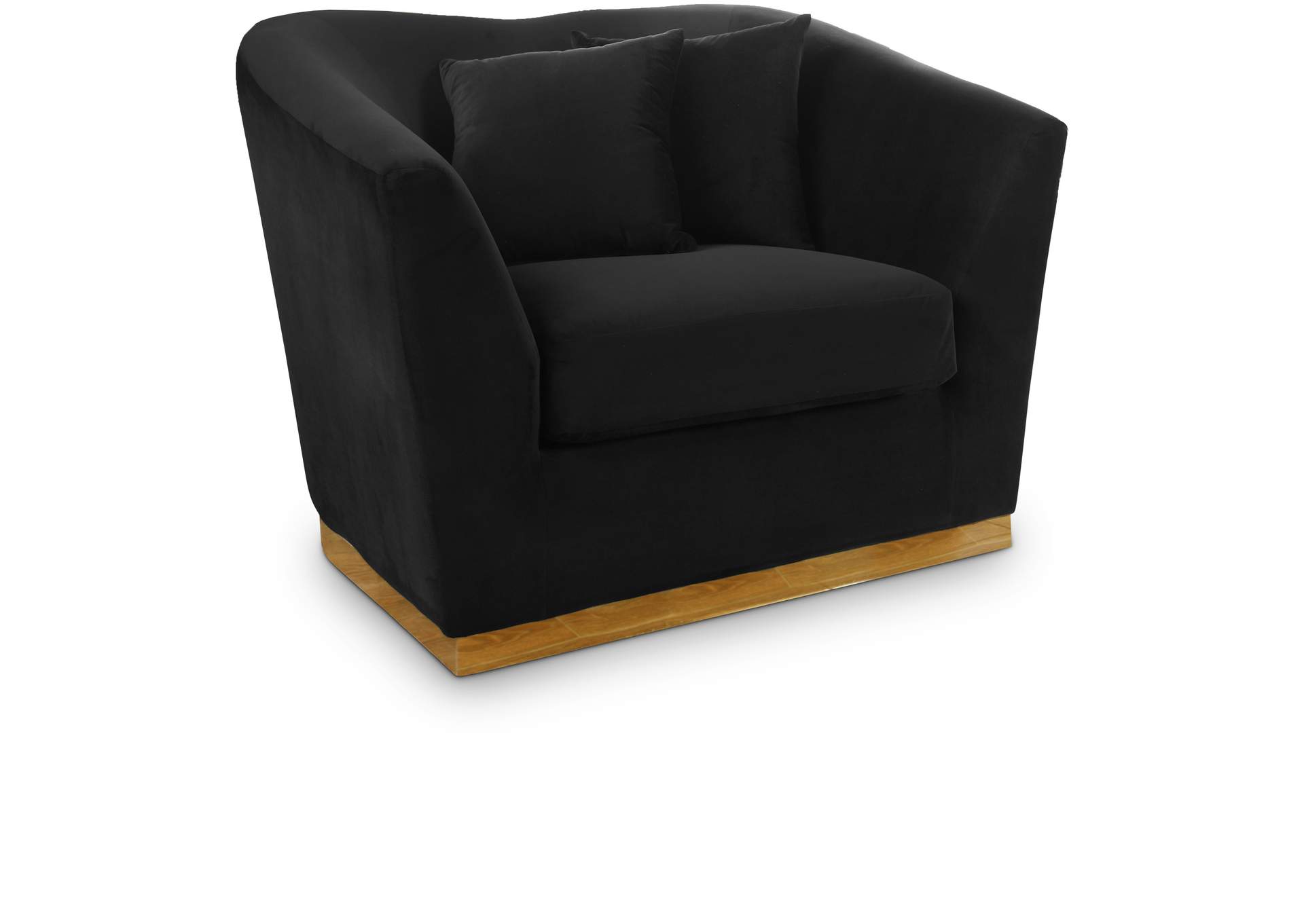 Arabella Black Velvet Chair,Meridian Furniture