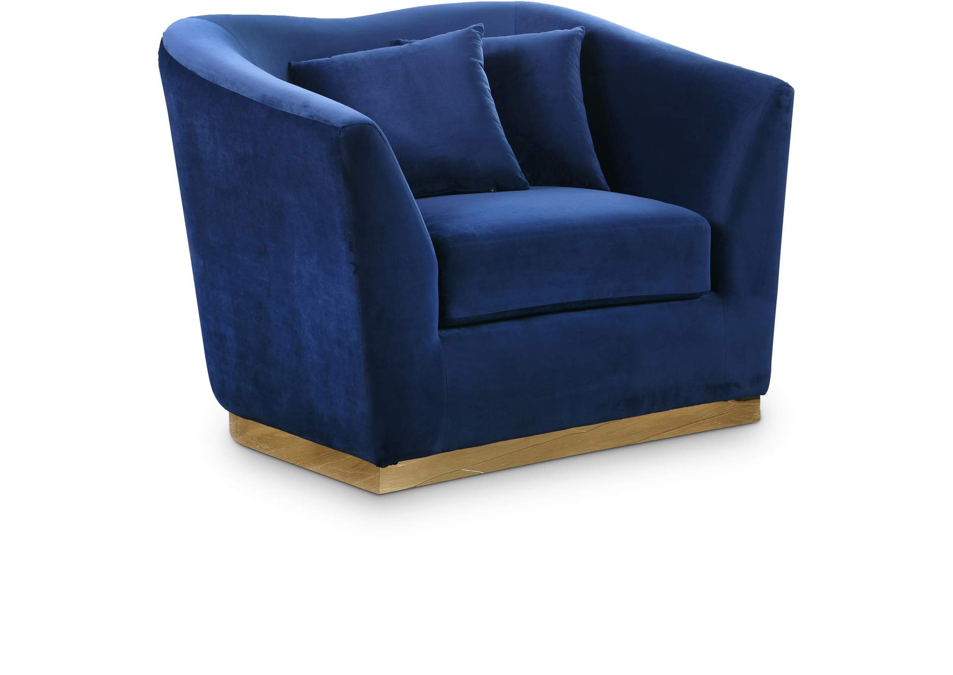 Arabella Navy Velvet Chair,Meridian Furniture