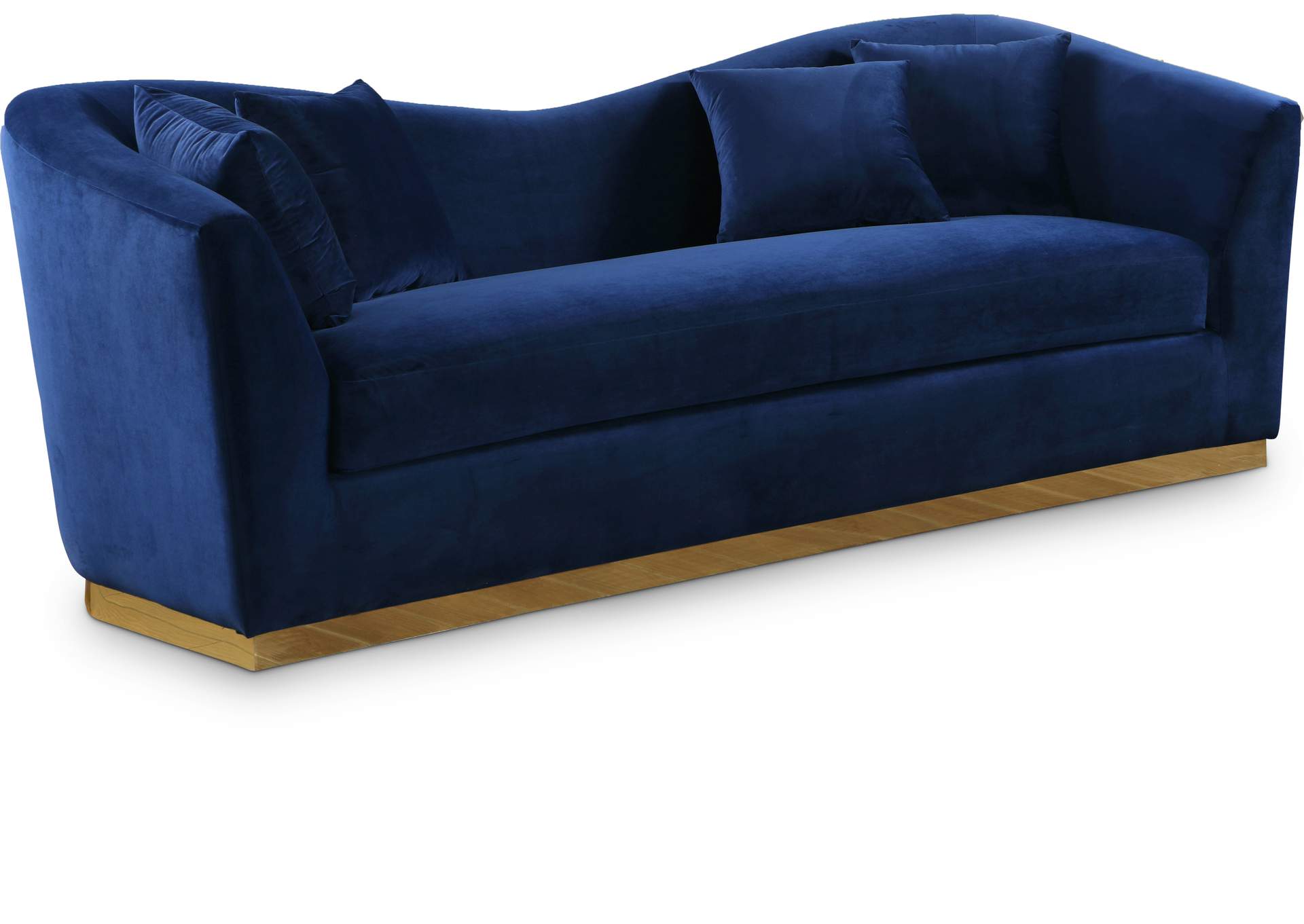 Arabella Navy Velvet Sofa,Meridian Furniture