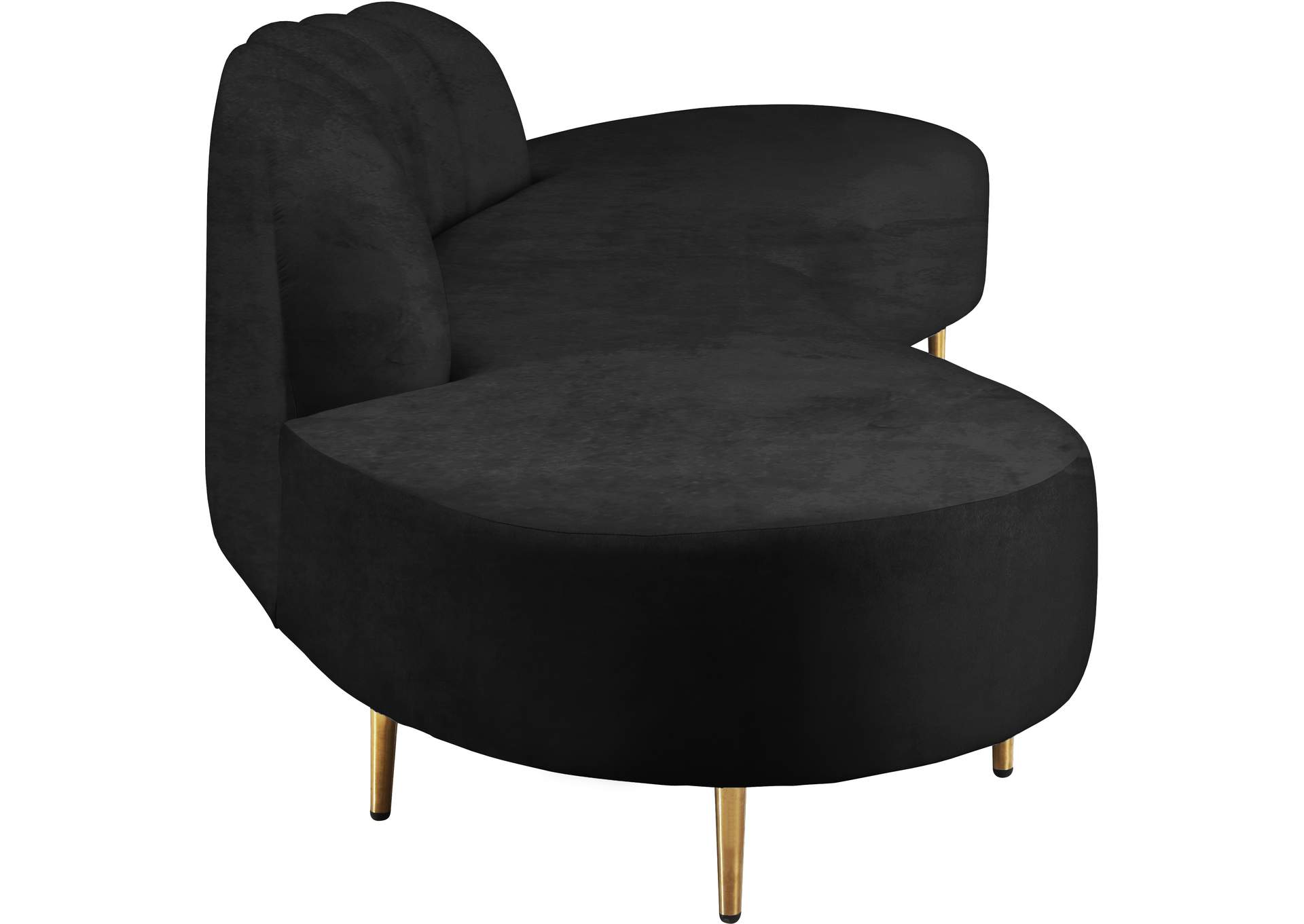 Divine Black Velvet 2 Piece Sectional,Meridian Furniture