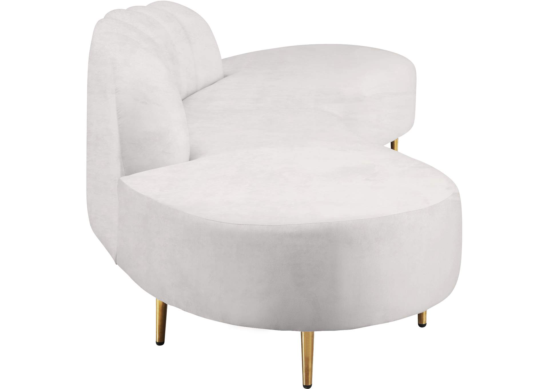 Divine Cream Velvet 2 Piece Sectional,Meridian Furniture