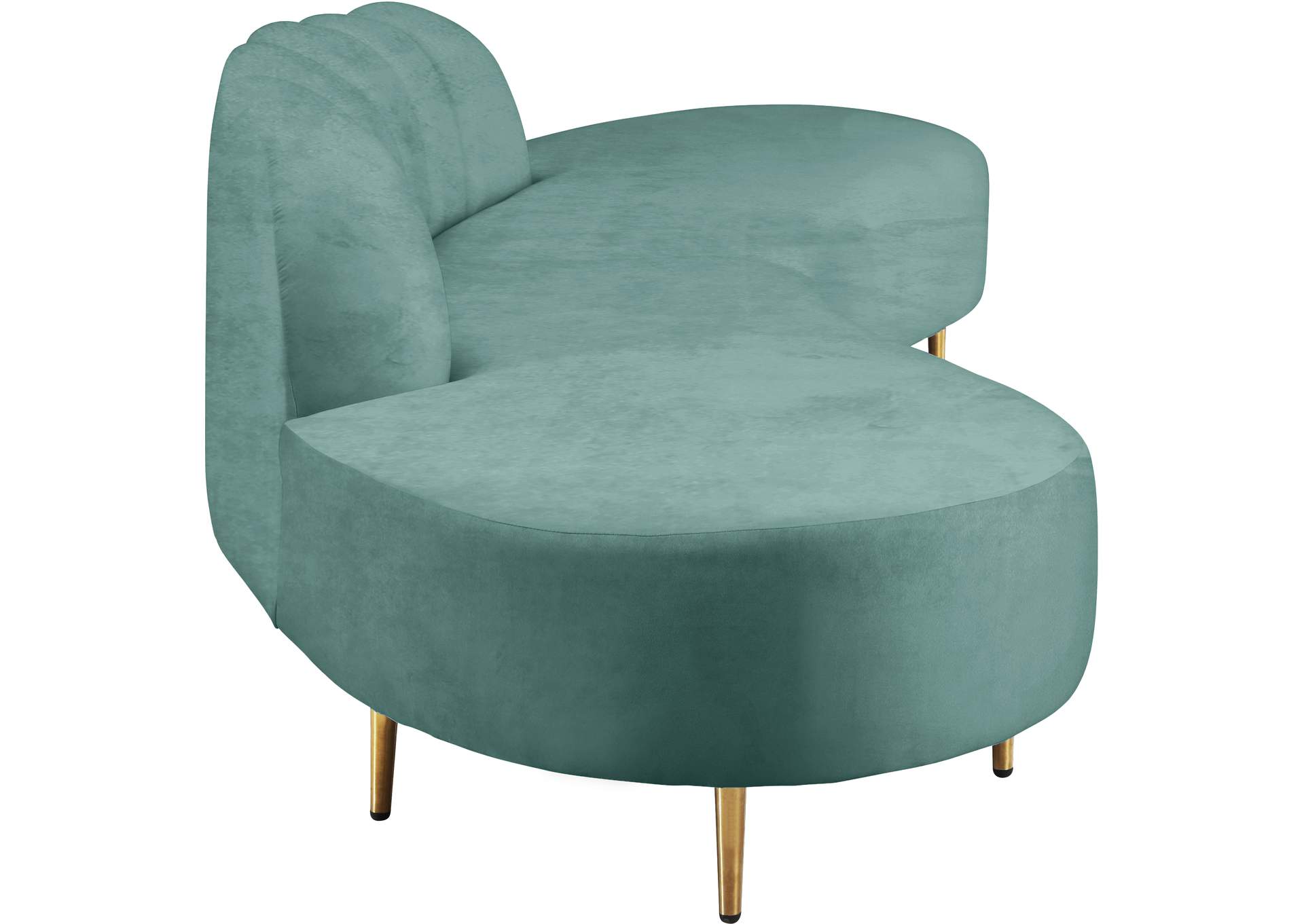 Divine Mint Velvet 2 Piece Sectional,Meridian Furniture