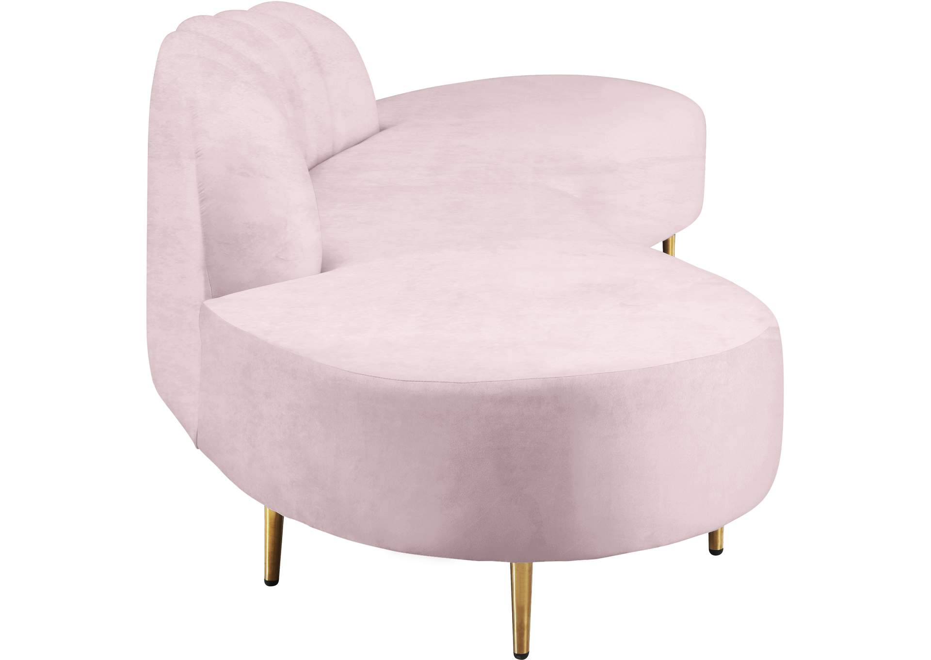 Divine Pink Velvet 2 Piece Sectional,Meridian Furniture