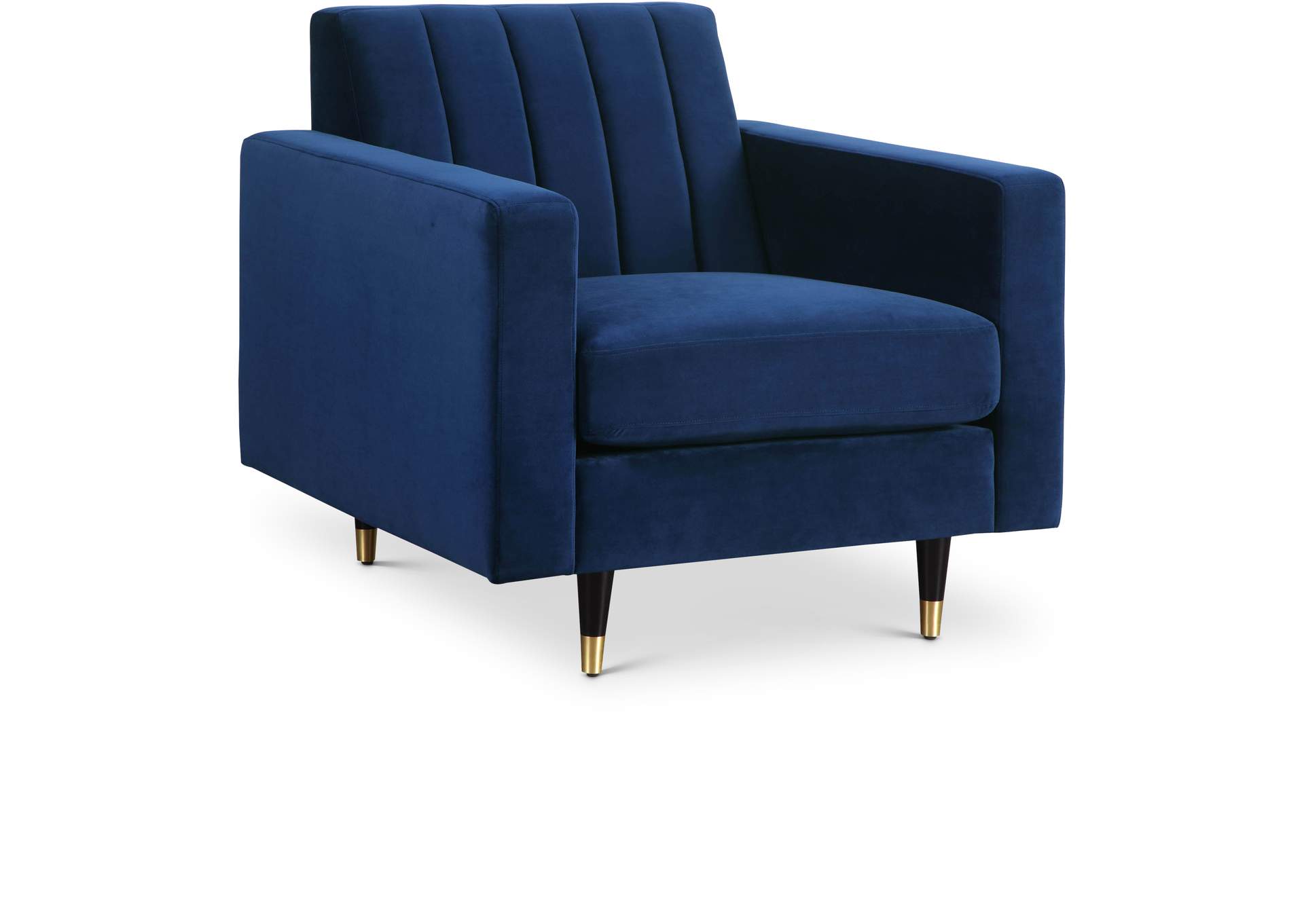 Lola Navy Velvet Chair,Meridian Furniture