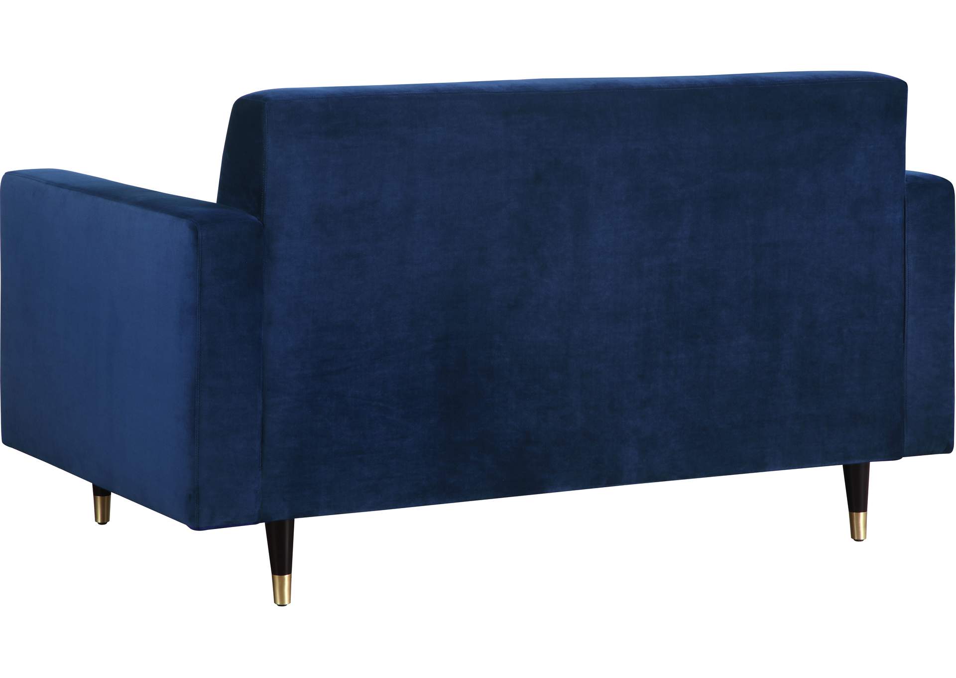 Lola Navy Velvet Loveseat,Meridian Furniture