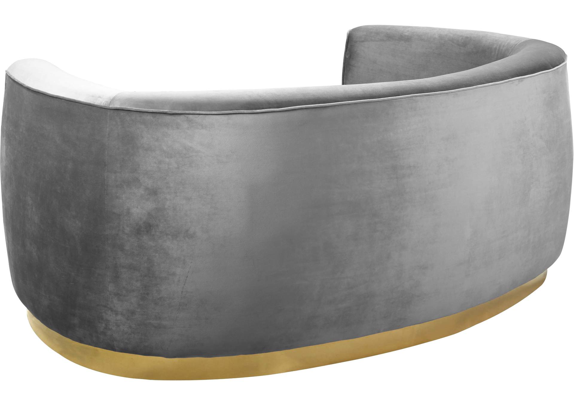 Julian Grey Velvet Loveseat,Meridian Furniture