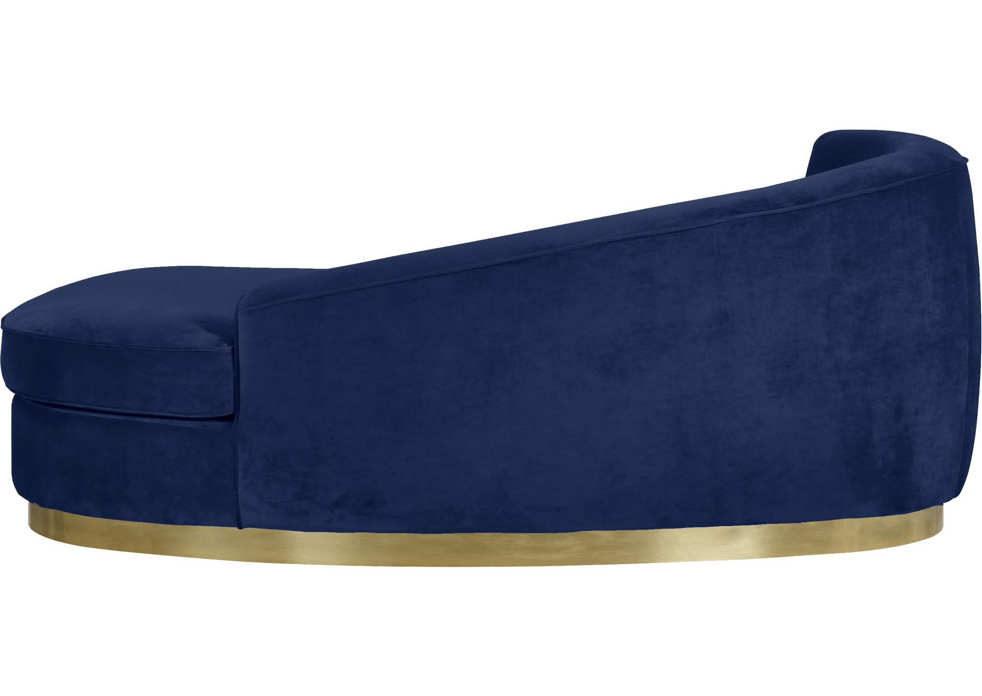 Julian Navy Velvet Chaise,Meridian Furniture