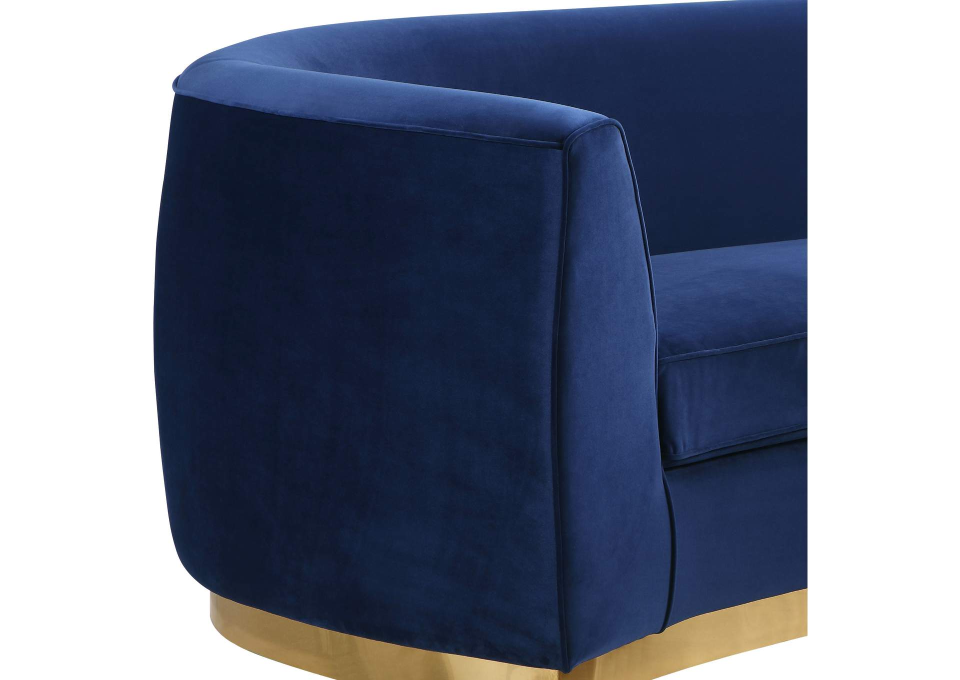 Julian Navy Velvet Loveseat,Meridian Furniture