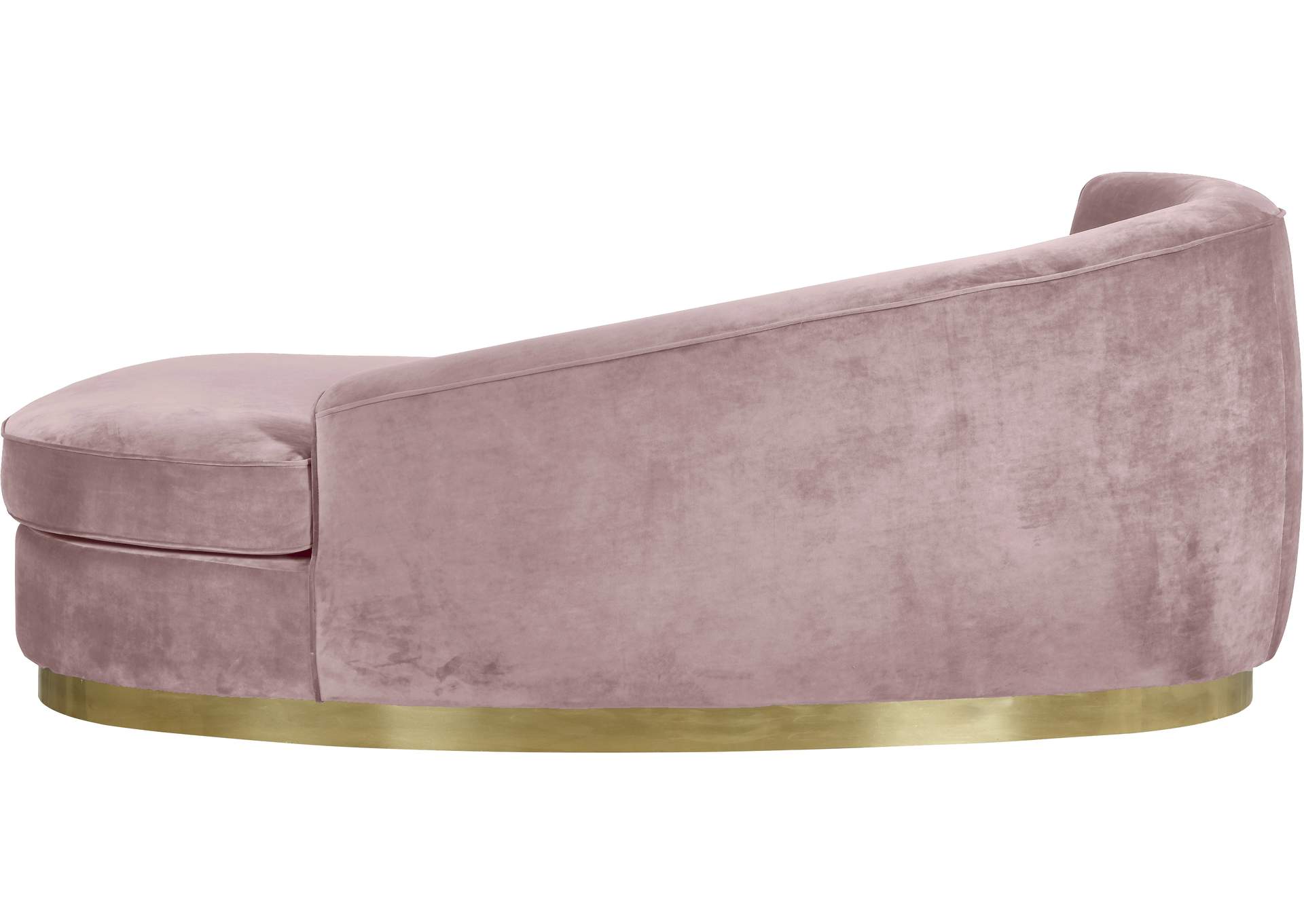 Julian Pink Velvet Chaise,Meridian Furniture