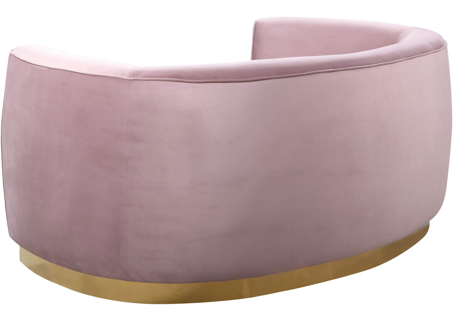 Julian Pink Velvet Loveseat,Meridian Furniture