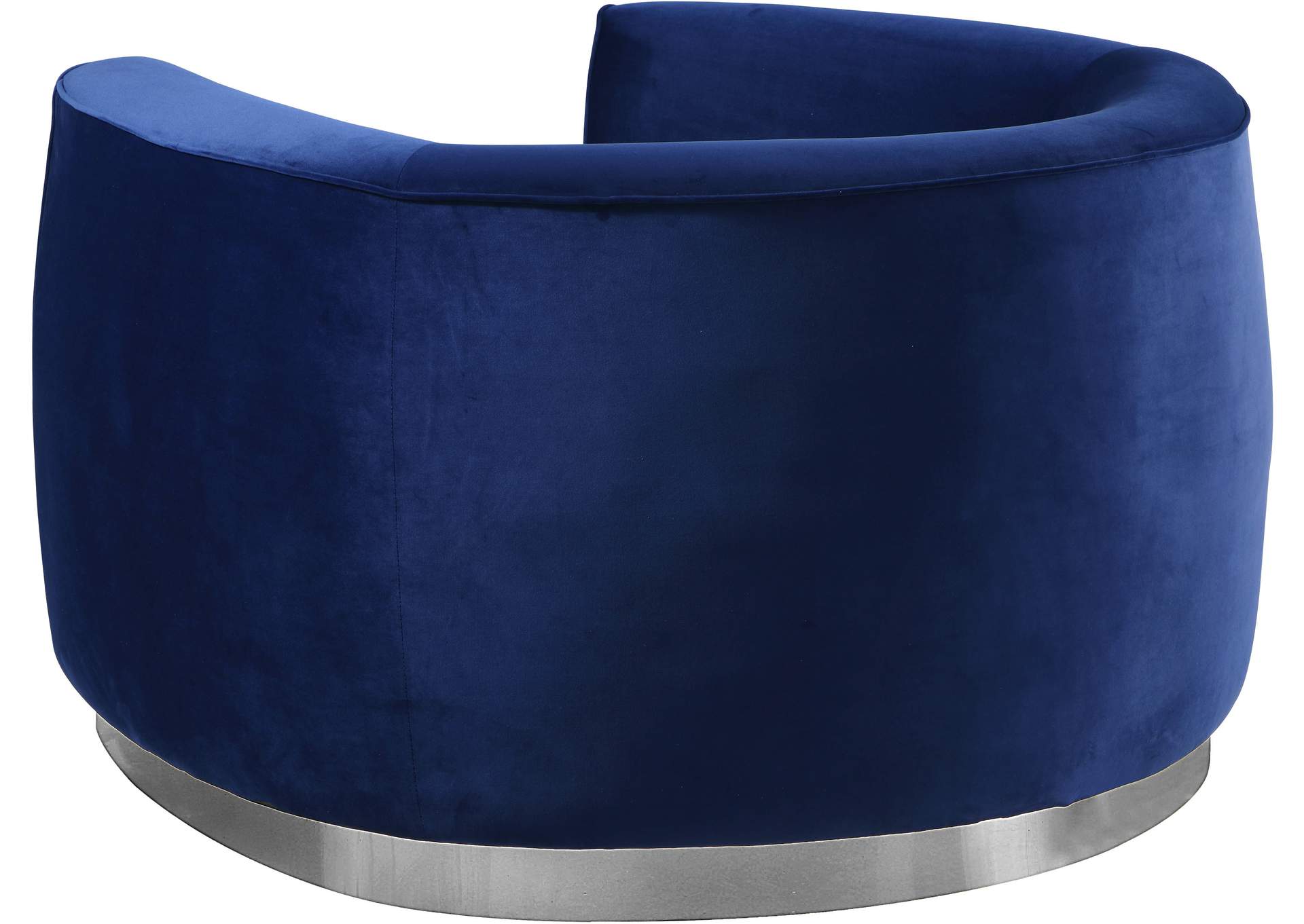 Julian Navy Velvet Chair,Meridian Furniture