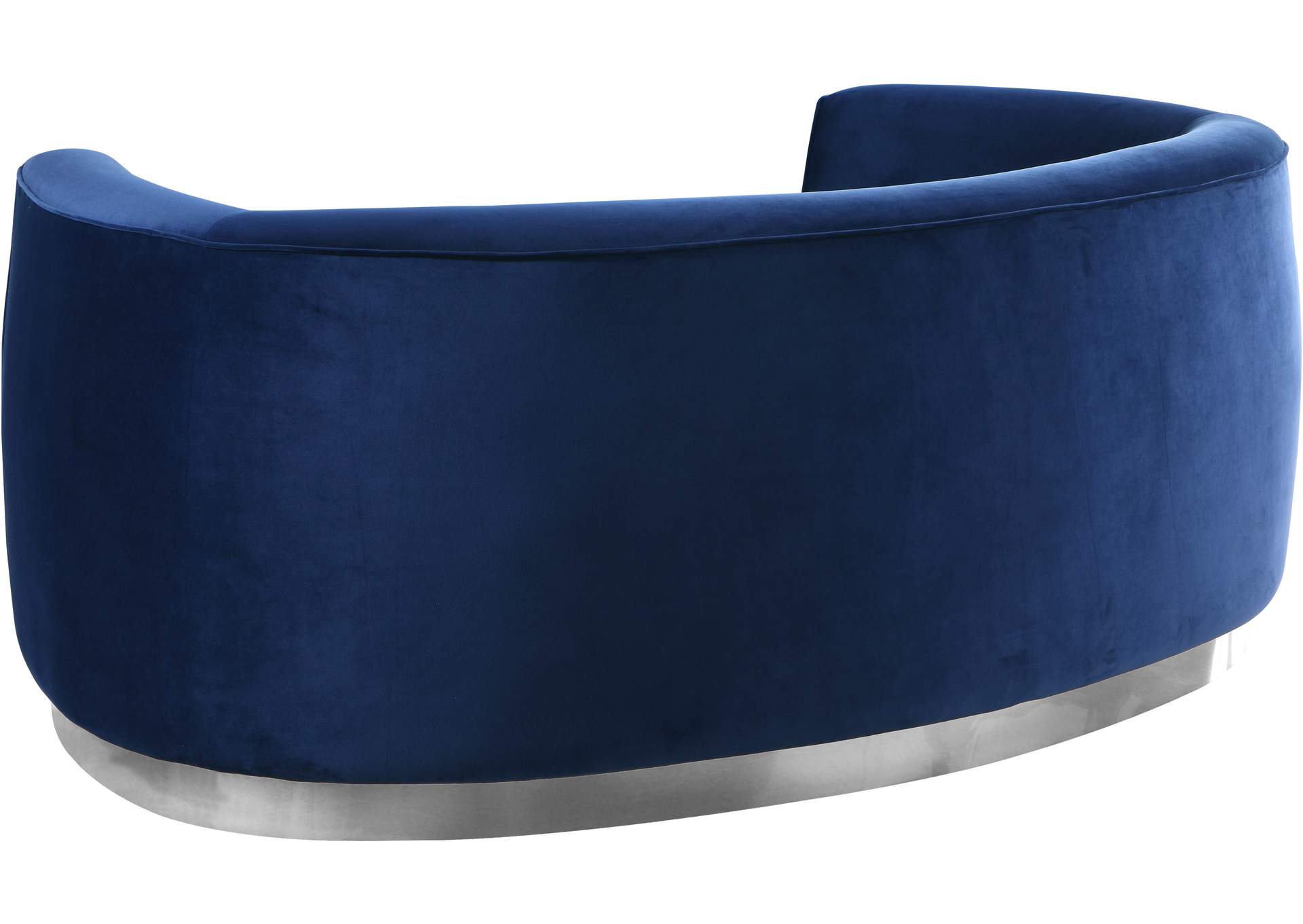 Julian Navy Velvet Loveseat,Meridian Furniture