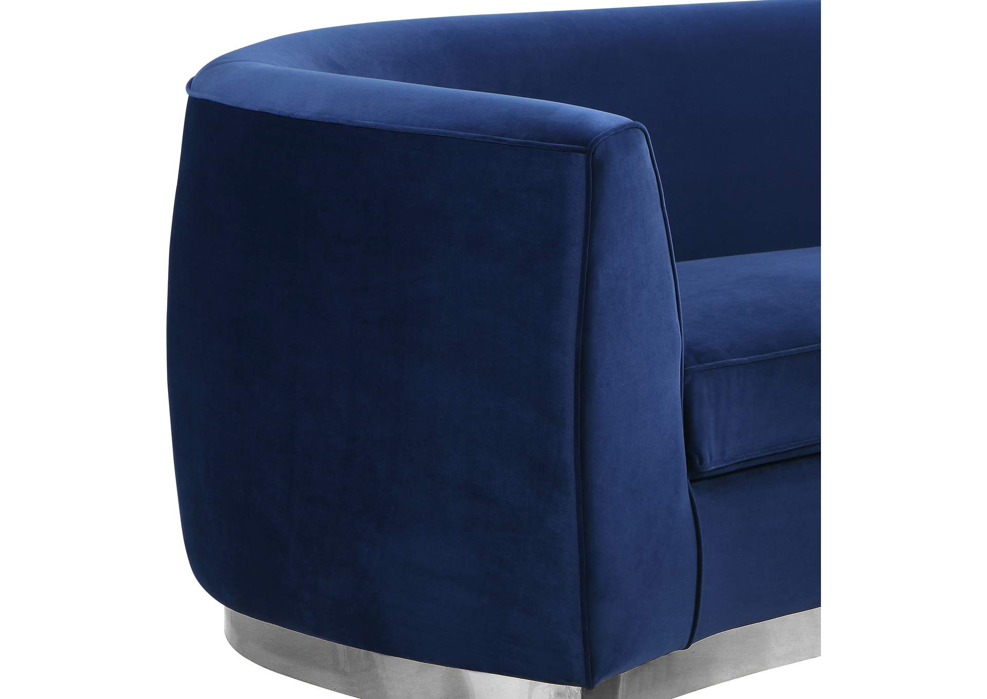 Julian Navy Velvet Loveseat,Meridian Furniture