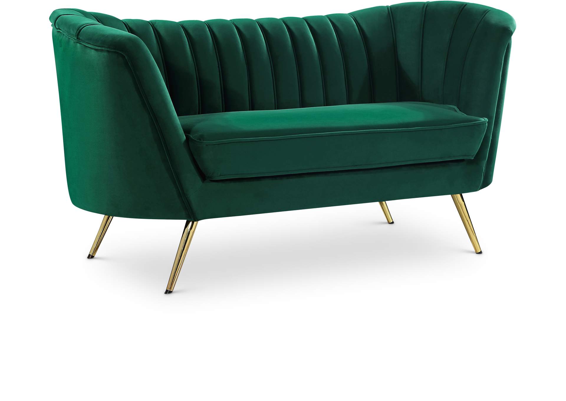 Margo Green Velvet Loveseat,Meridian Furniture