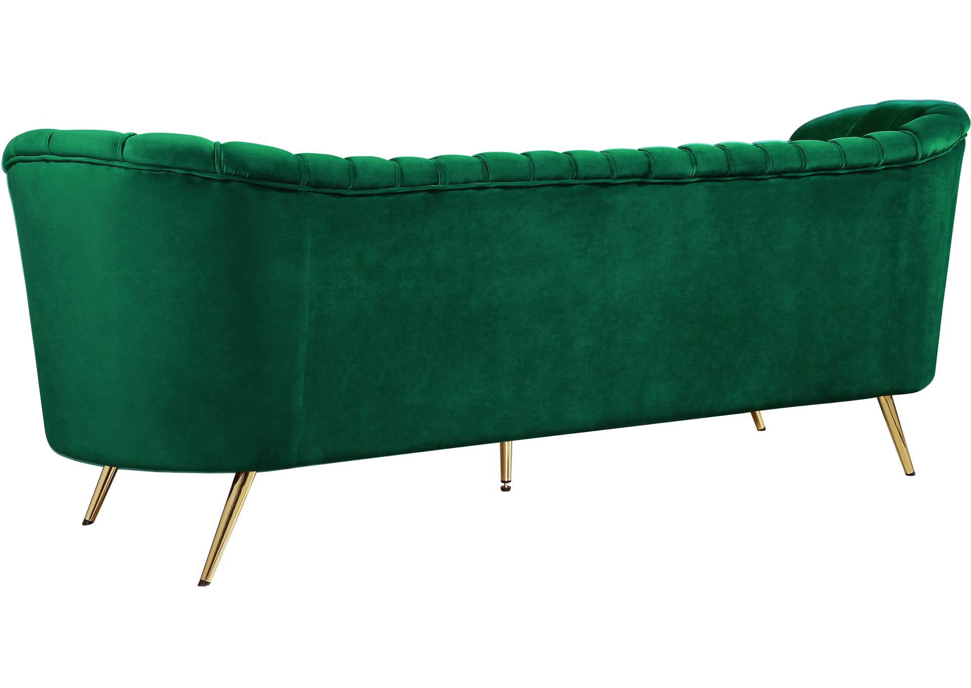 Margo Green Velvet Sofa,Meridian Furniture