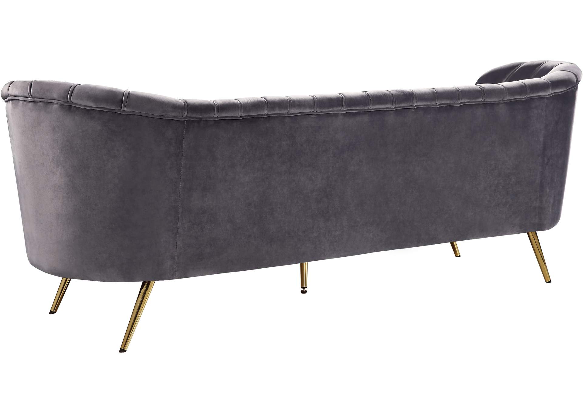 Margo Grey Velvet Sofa,Meridian Furniture