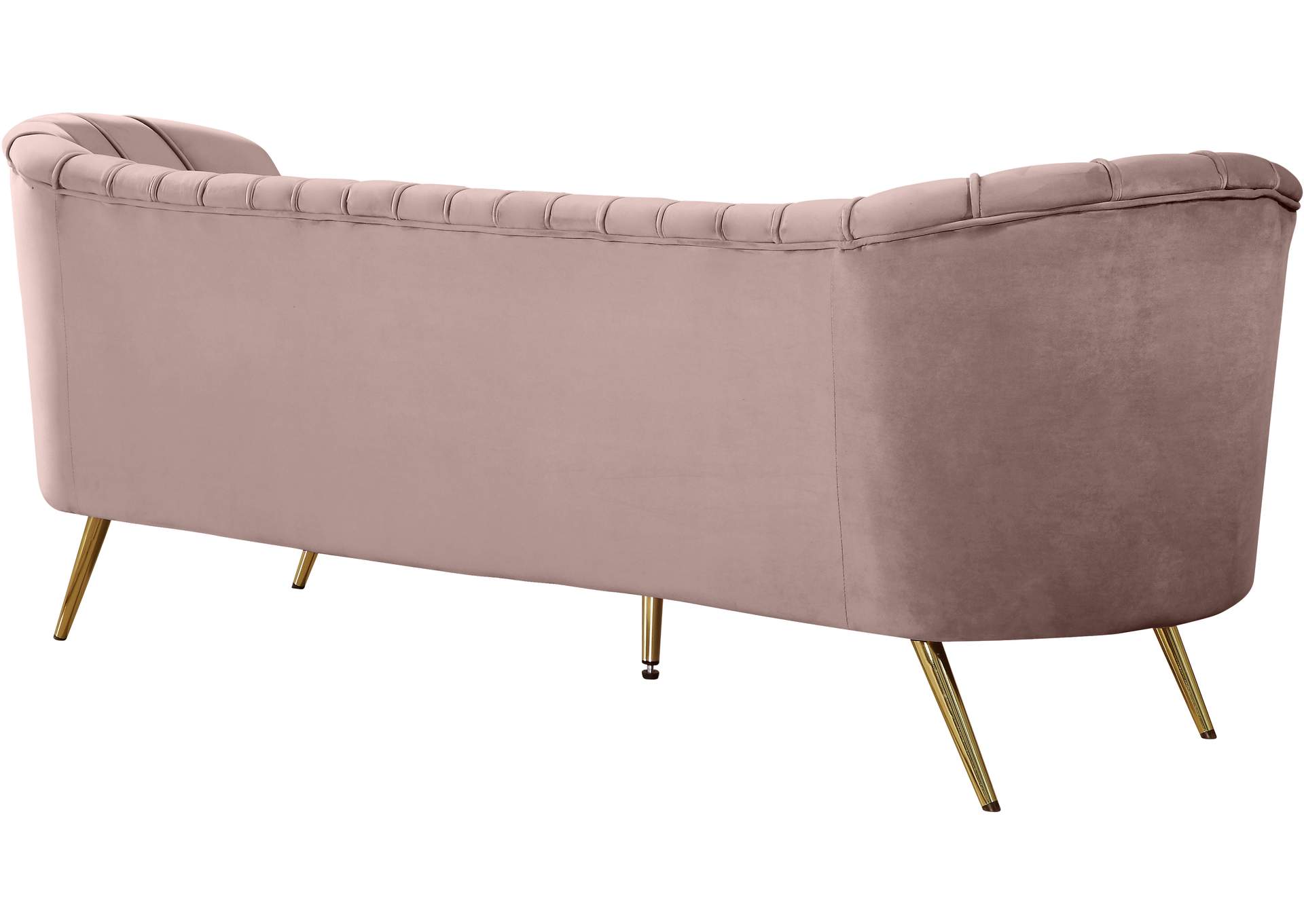 Margo Pink Velvet Sofa,Meridian Furniture