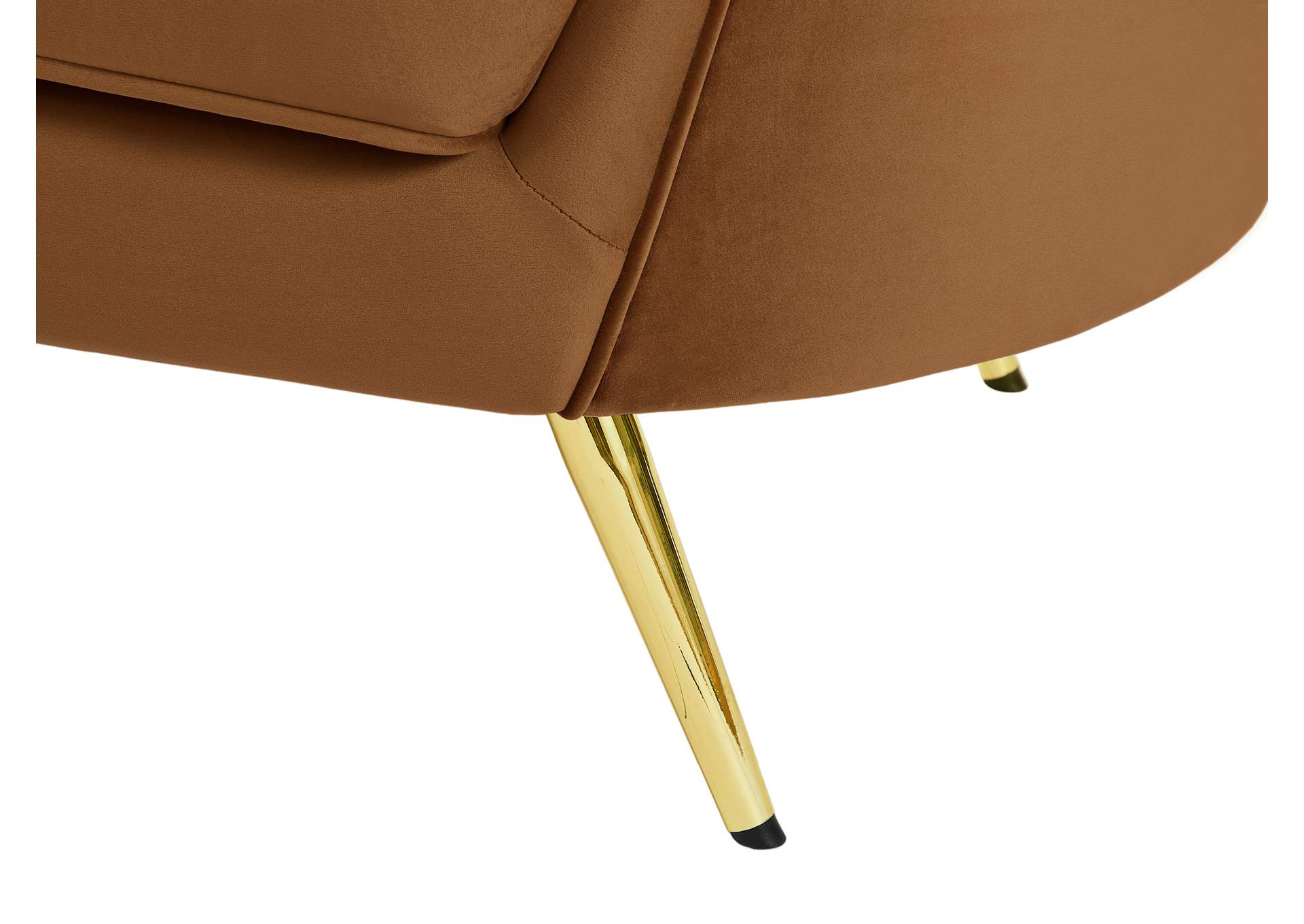 Margo Saddle Velvet Loveseat,Meridian Furniture