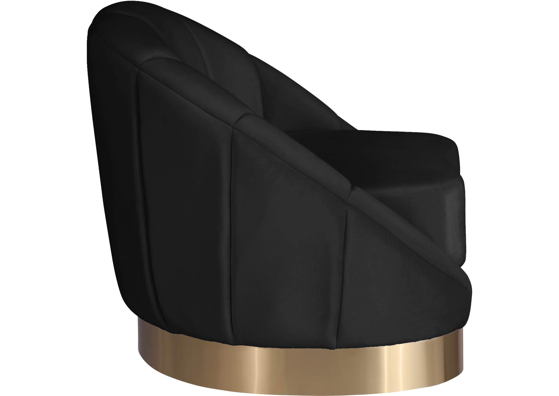 Shelly Black Velvet Chair,Meridian Furniture