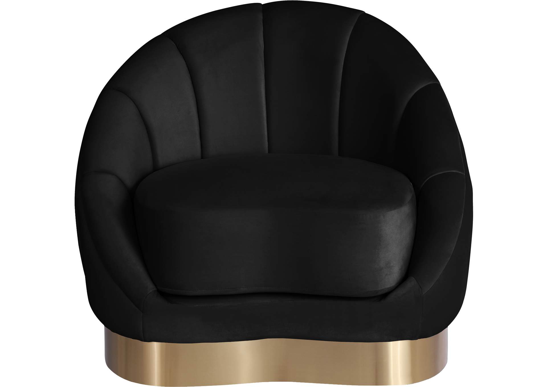 Shelly Black Velvet Chair,Meridian Furniture