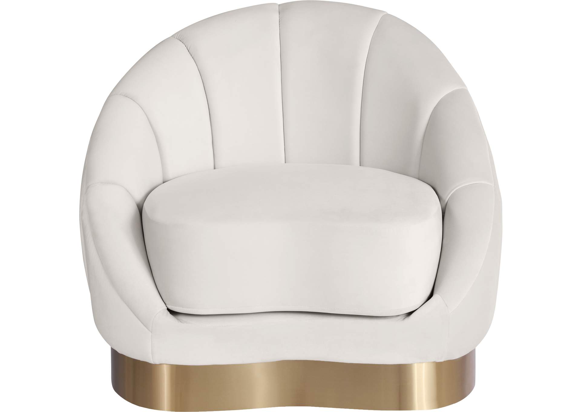 Shelly Cream Velvet Chair,Meridian Furniture