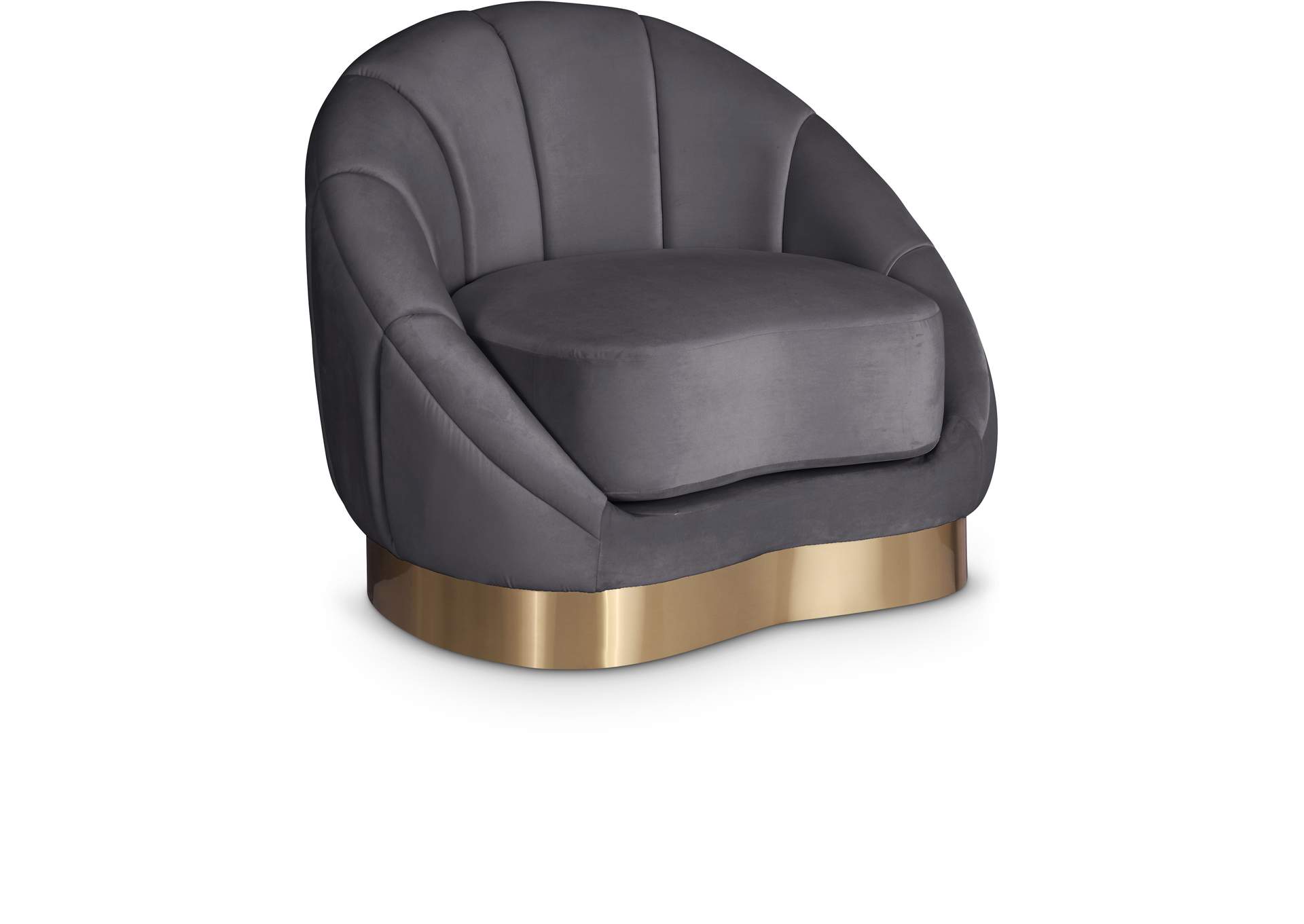 Shelly Grey Velvet Chair,Meridian Furniture