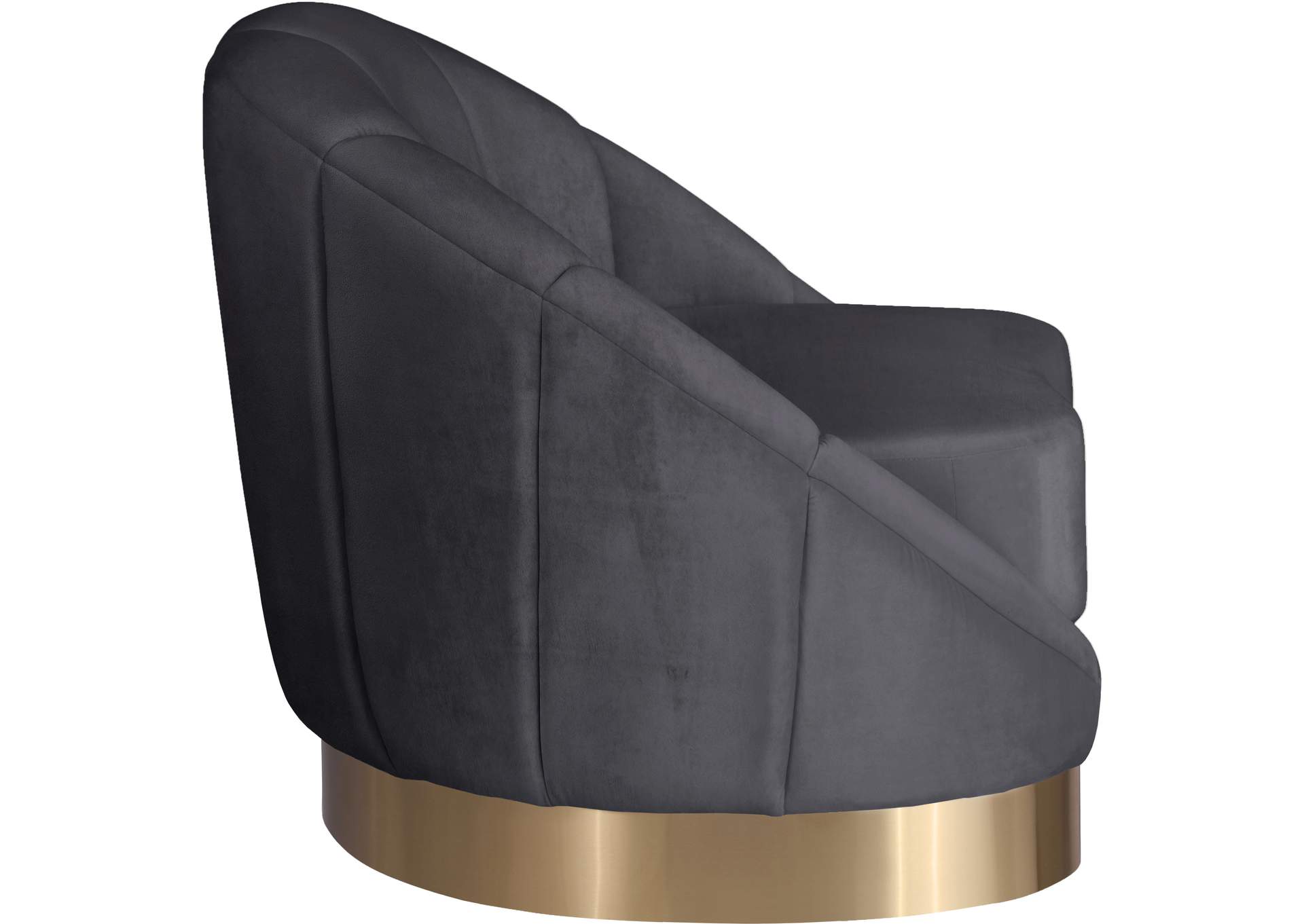 Shelly Grey Velvet Chair,Meridian Furniture