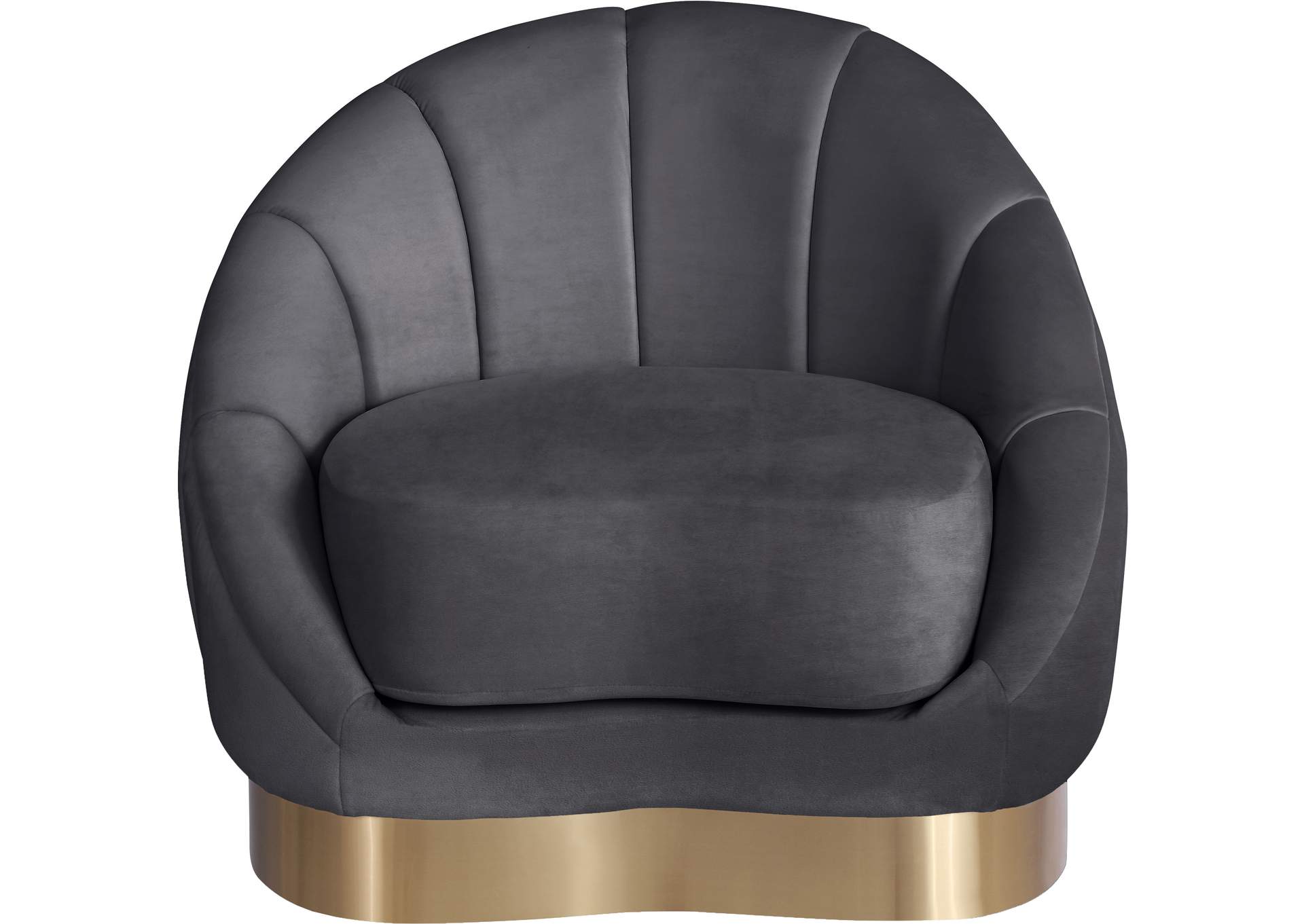 Shelly Grey Velvet Chair,Meridian Furniture