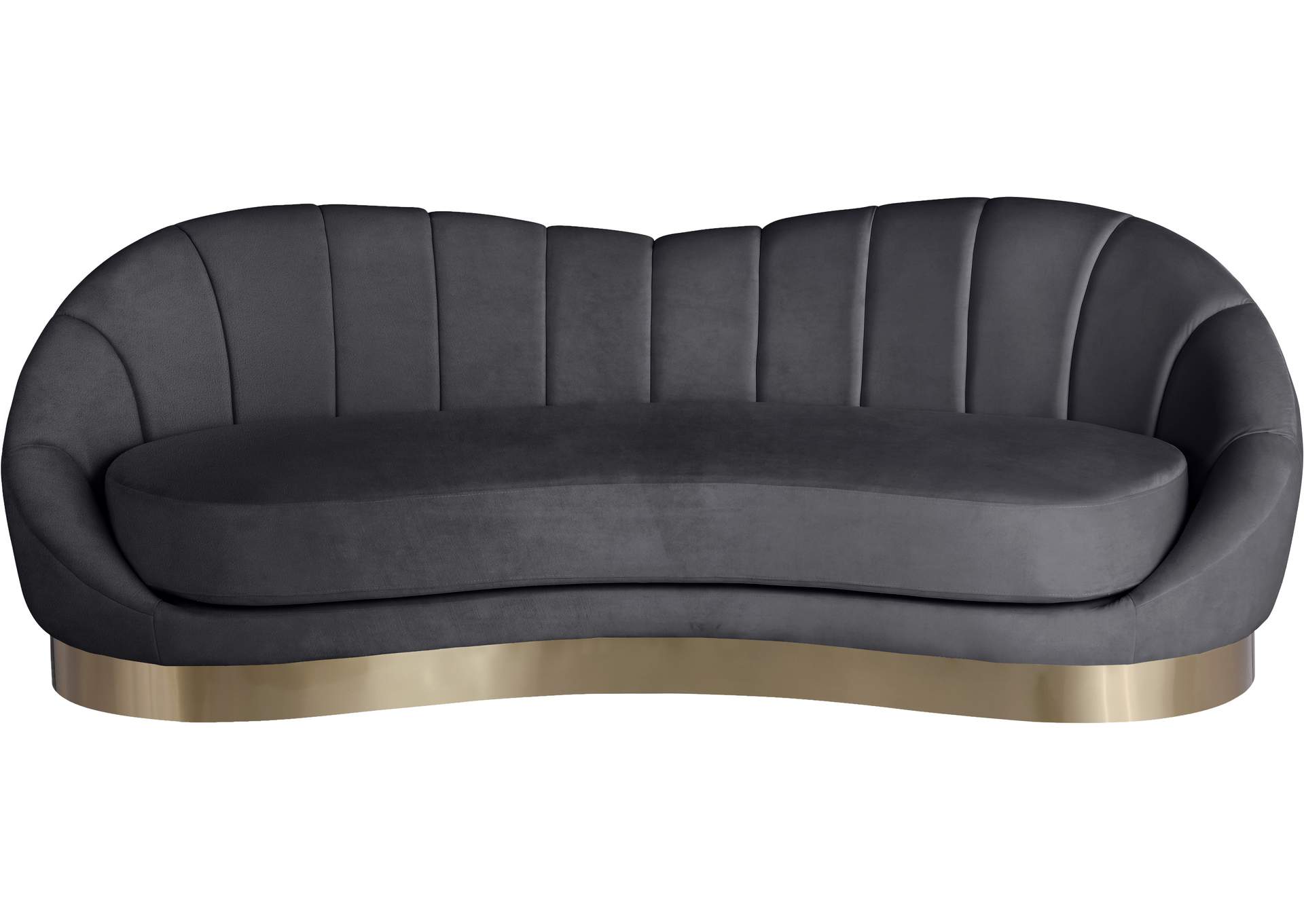 Shelly Grey Velvet Sofa,Meridian Furniture