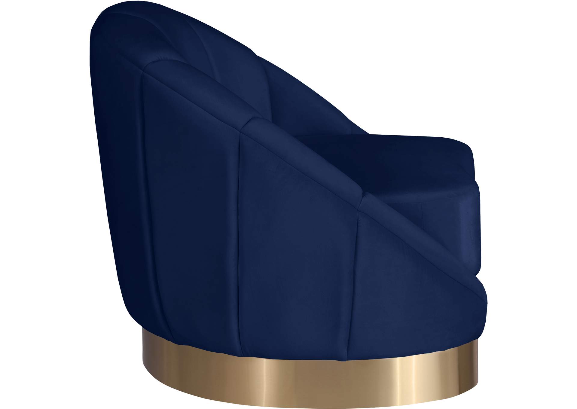 Shelly Navy Velvet Chair,Meridian Furniture