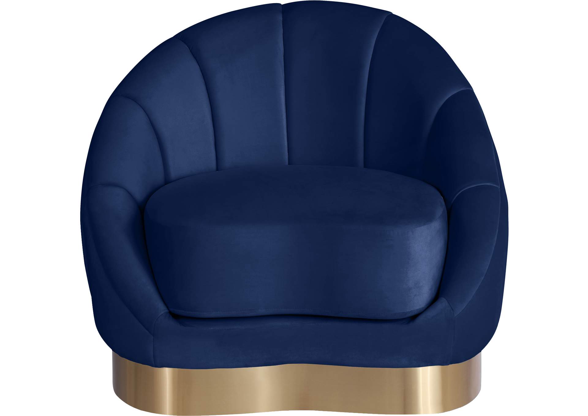 Shelly Navy Velvet Chair,Meridian Furniture