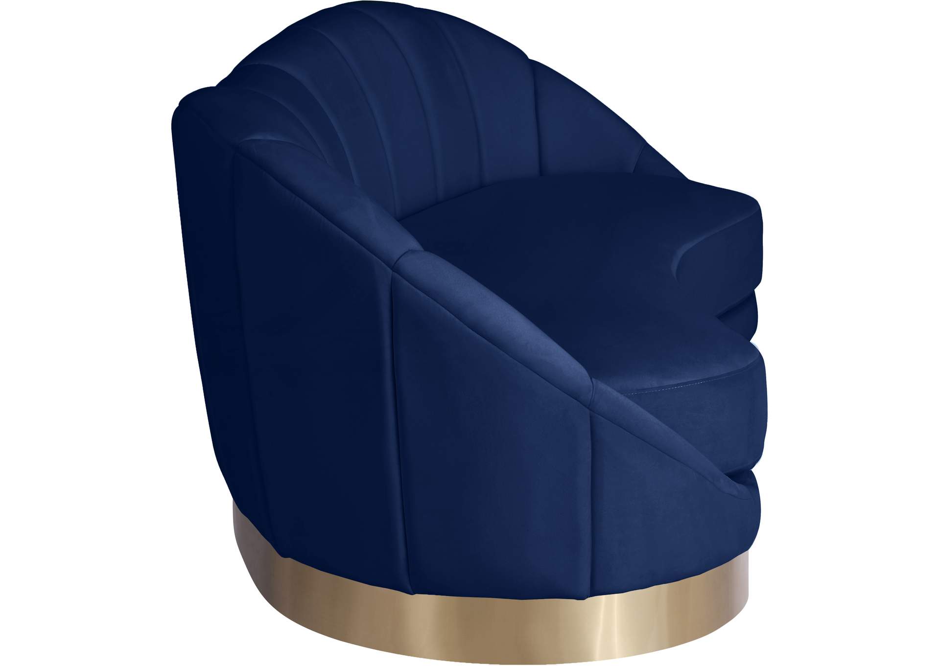 Shelly Navy Velvet Sofa,Meridian Furniture