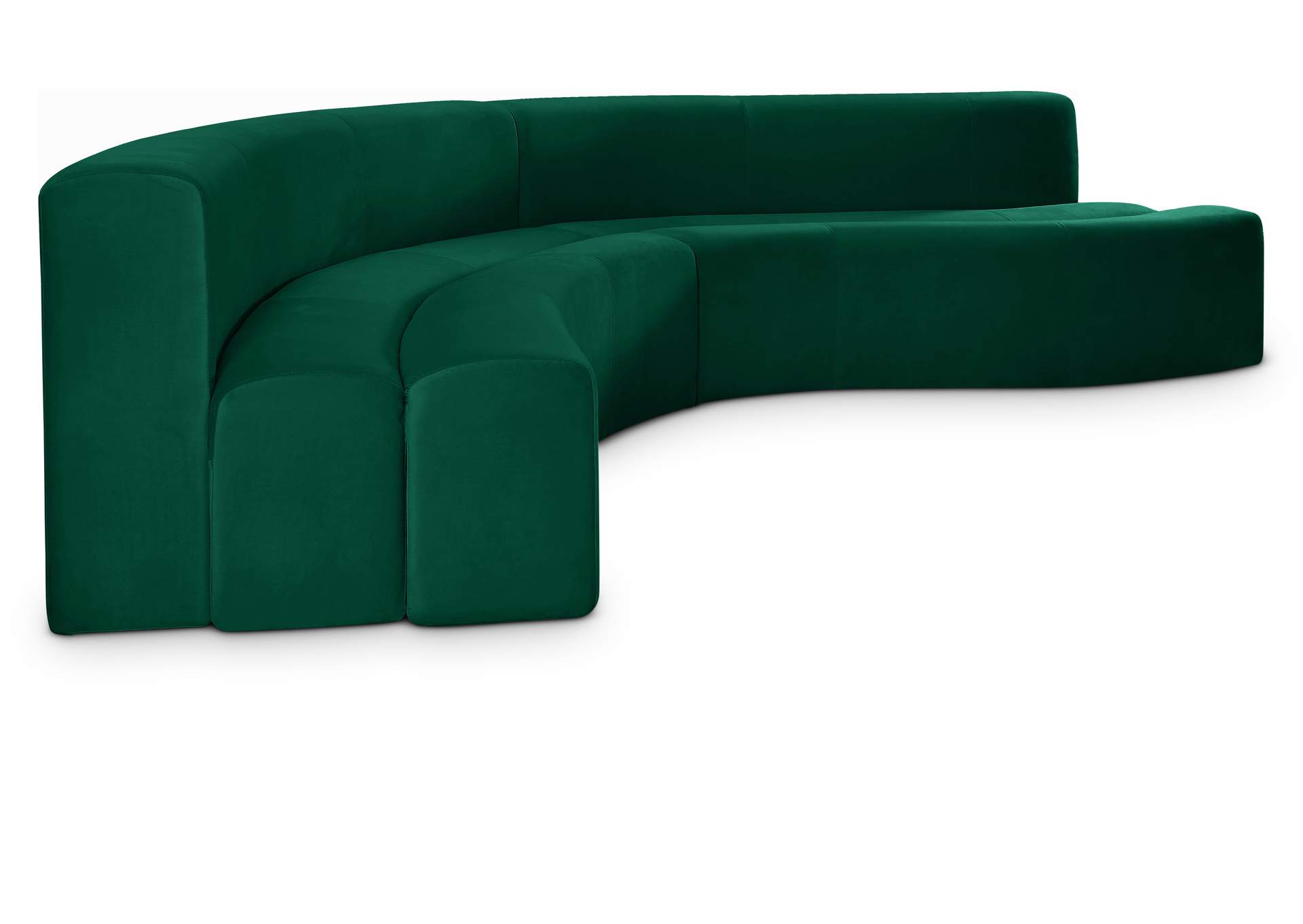 Curl Green Velvet 2 Piece Sectional,Meridian Furniture