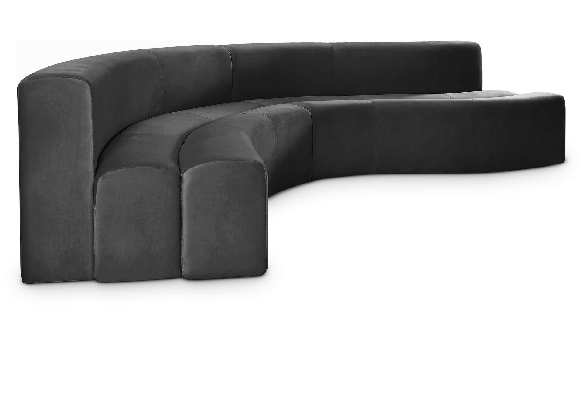 Curl Grey Velvet 2 Piece Sectional,Meridian Furniture