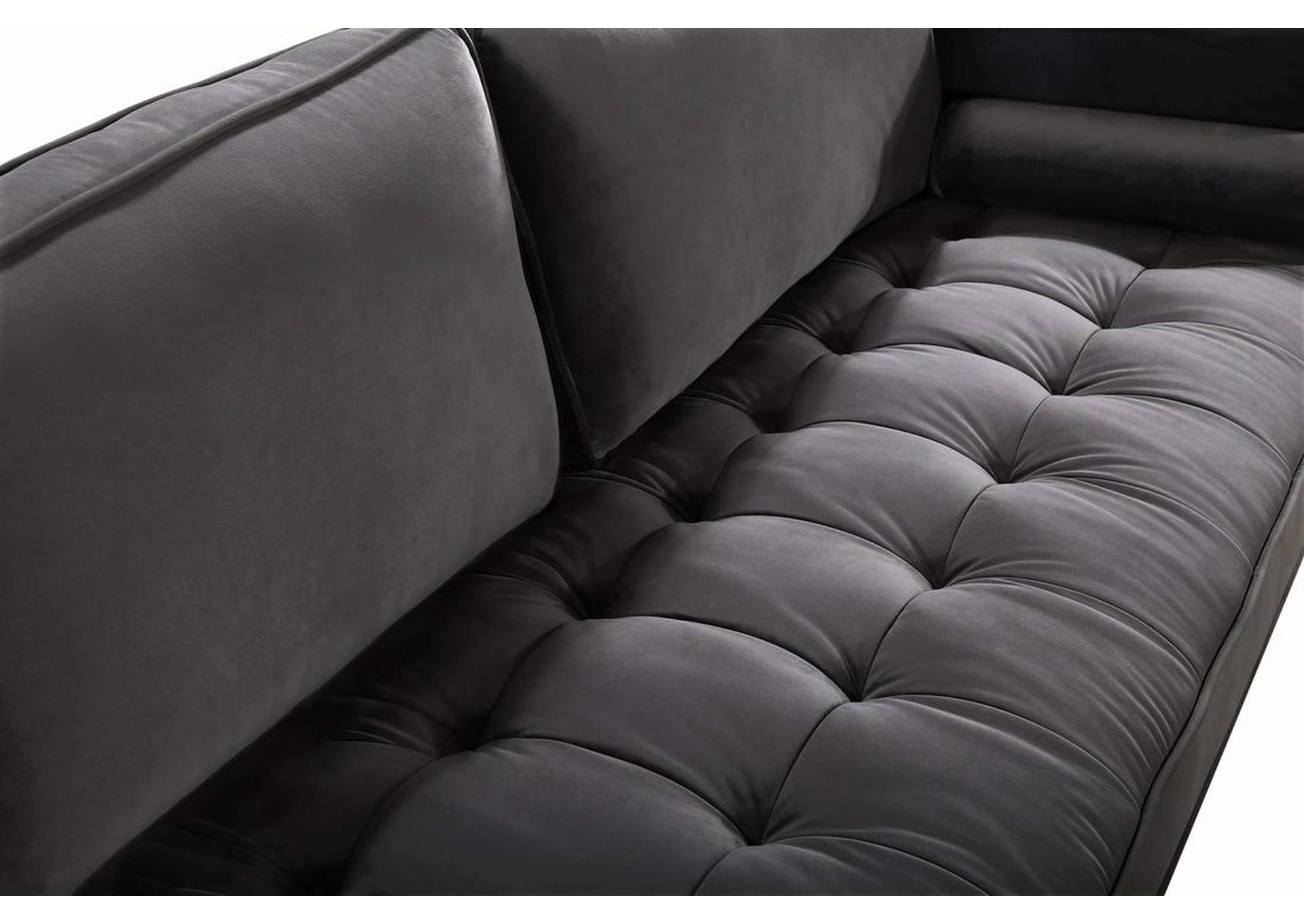 Emily Grey Velvet Sofa,Meridian Furniture