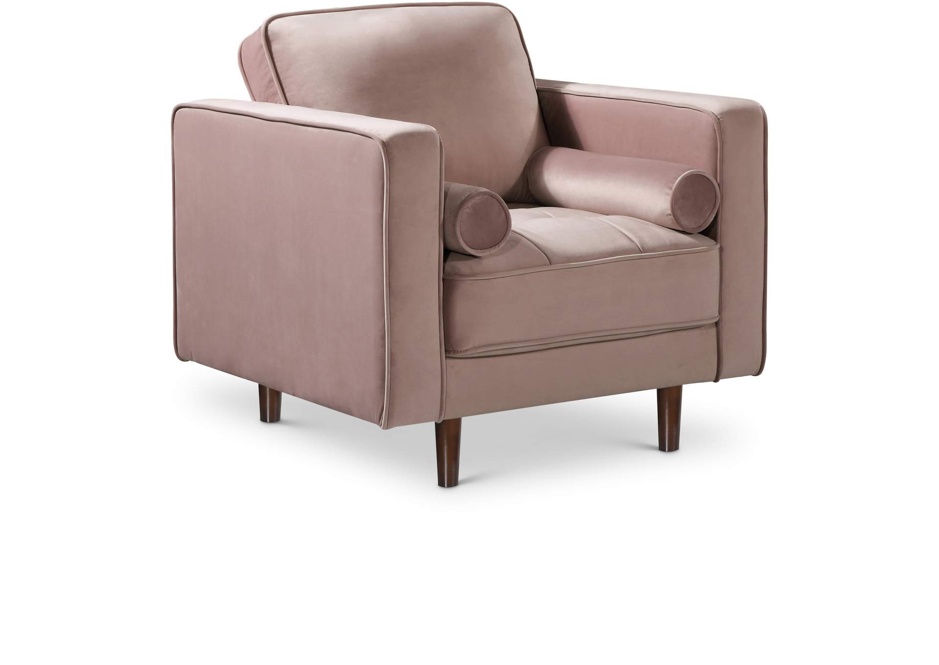 Emily Pink Velvet Chair,Meridian Furniture