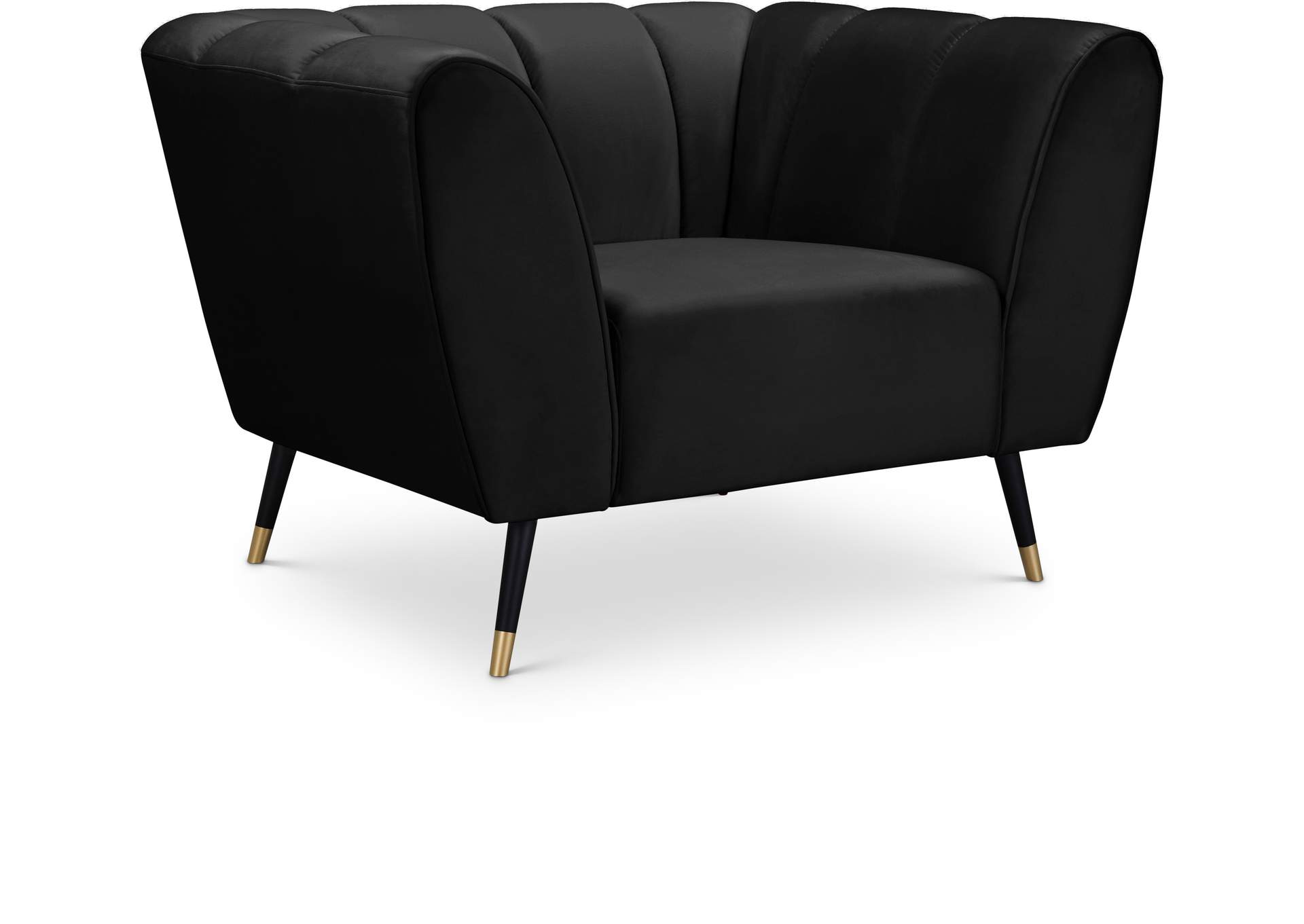 Beaumont Black Velvet Chair,Meridian Furniture