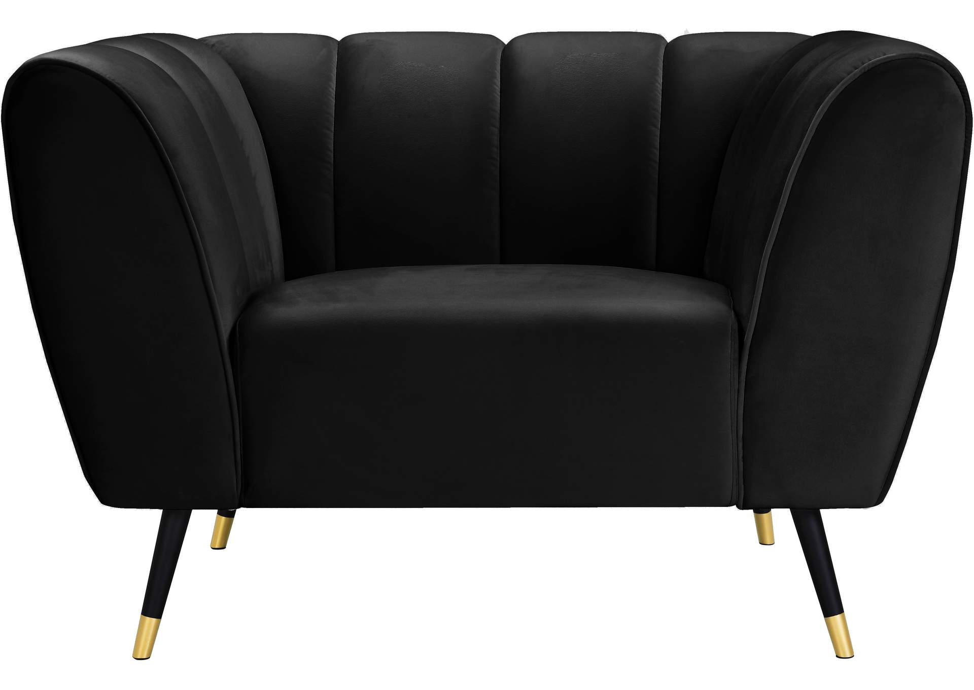 Beaumont Black Velvet Chair,Meridian Furniture