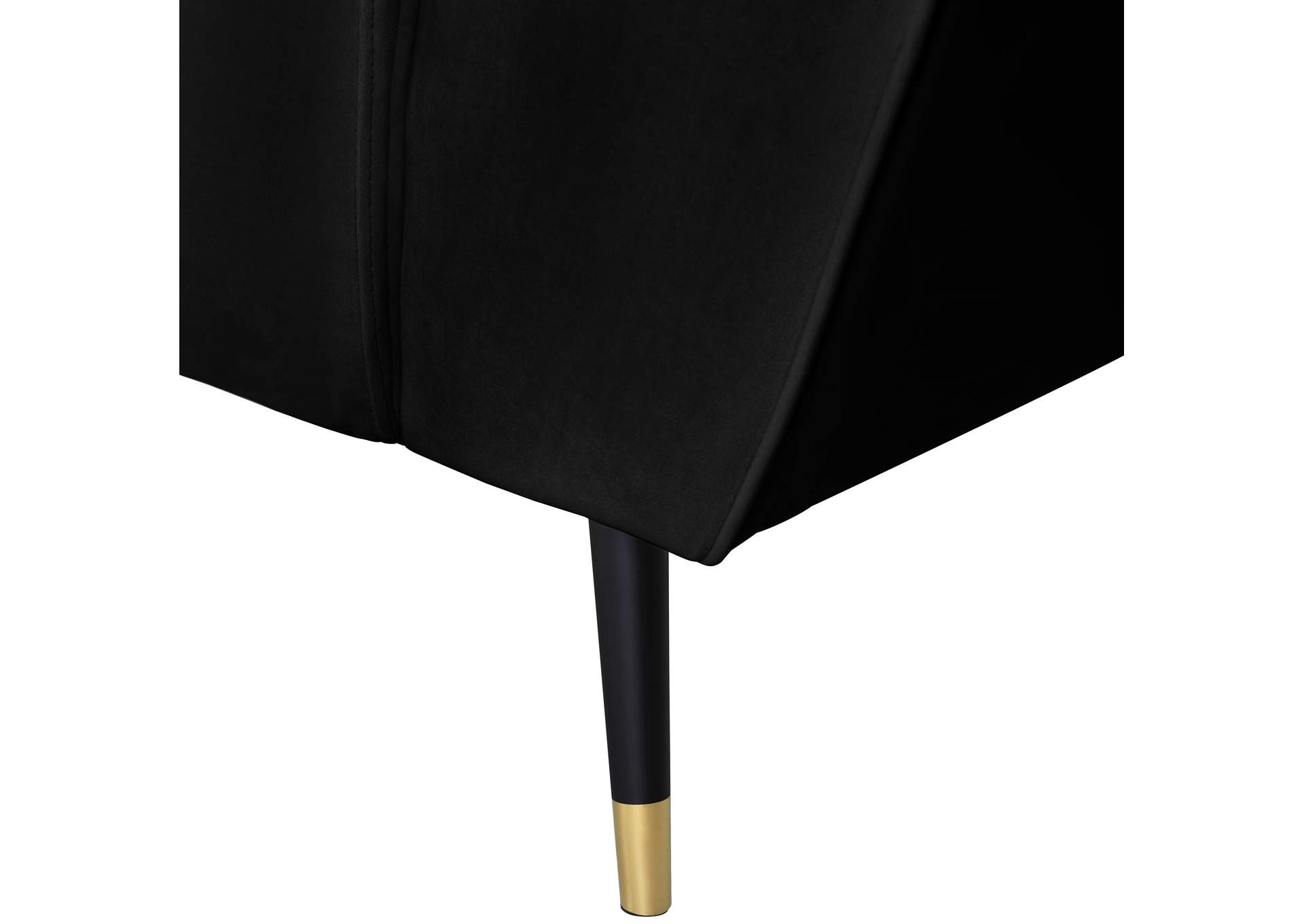 Beaumont Black Velvet Chair,Meridian Furniture