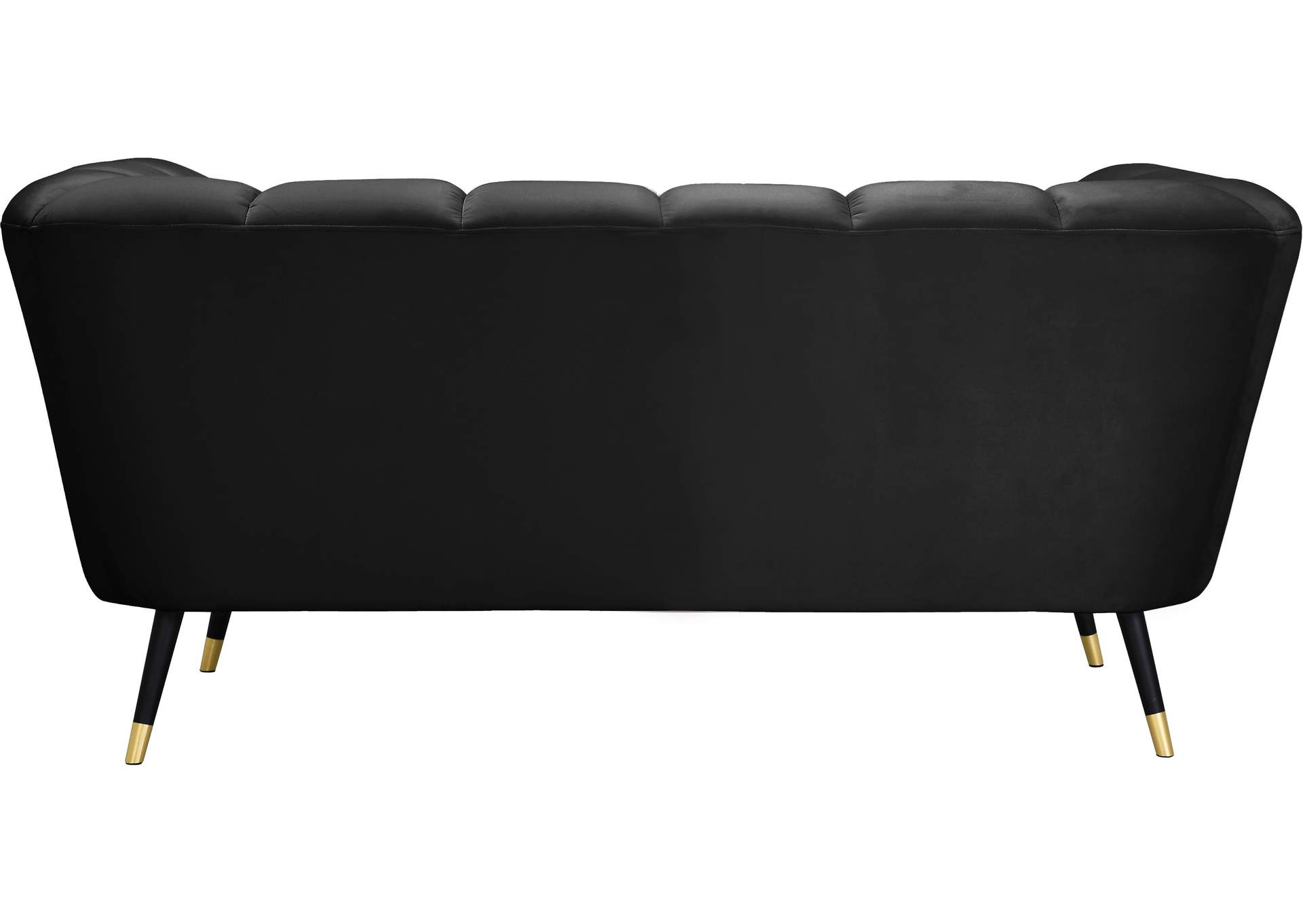 Beaumont Black Velvet Loveseat,Meridian Furniture