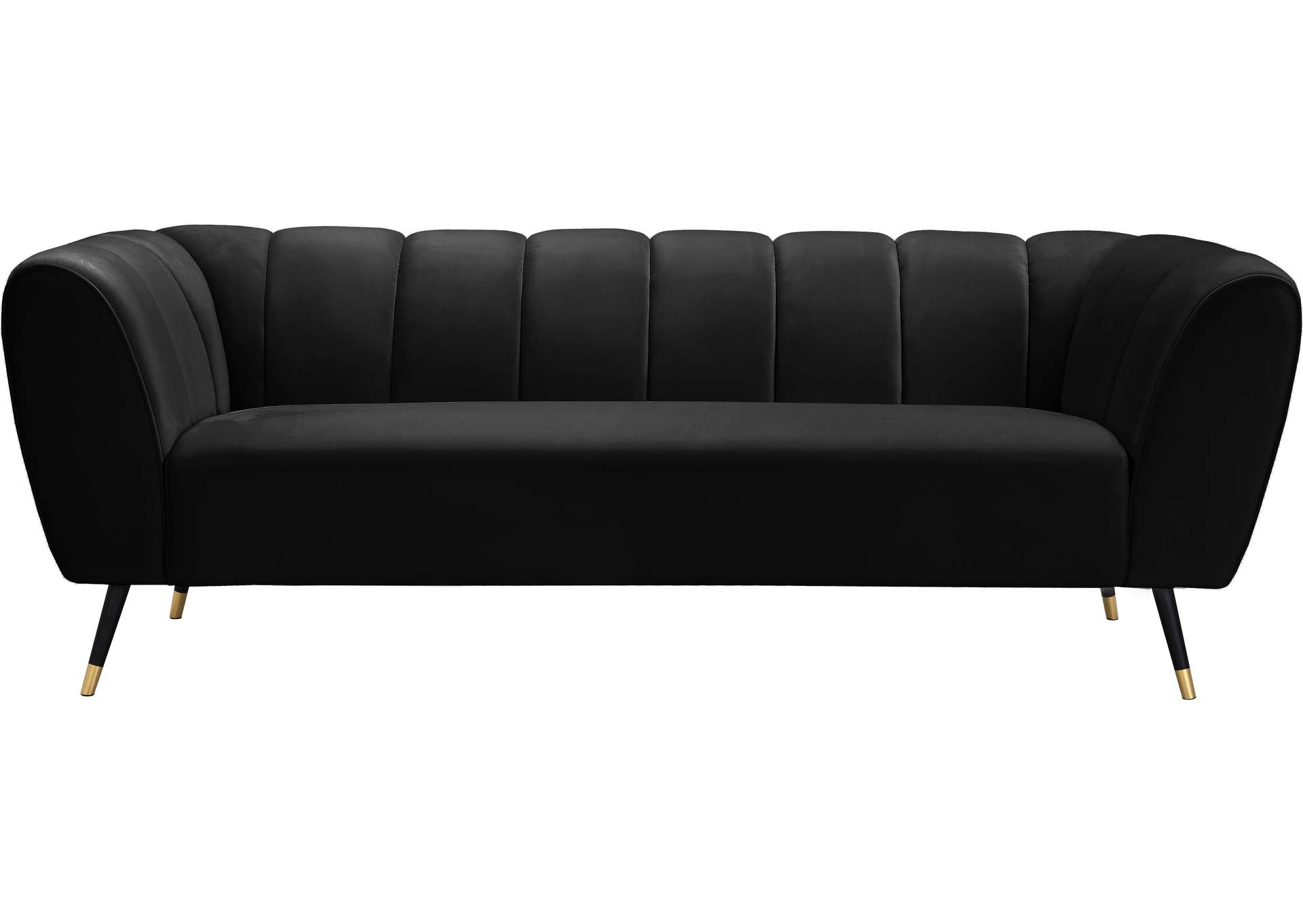 Beaumont Black Velvet Sofa,Meridian Furniture