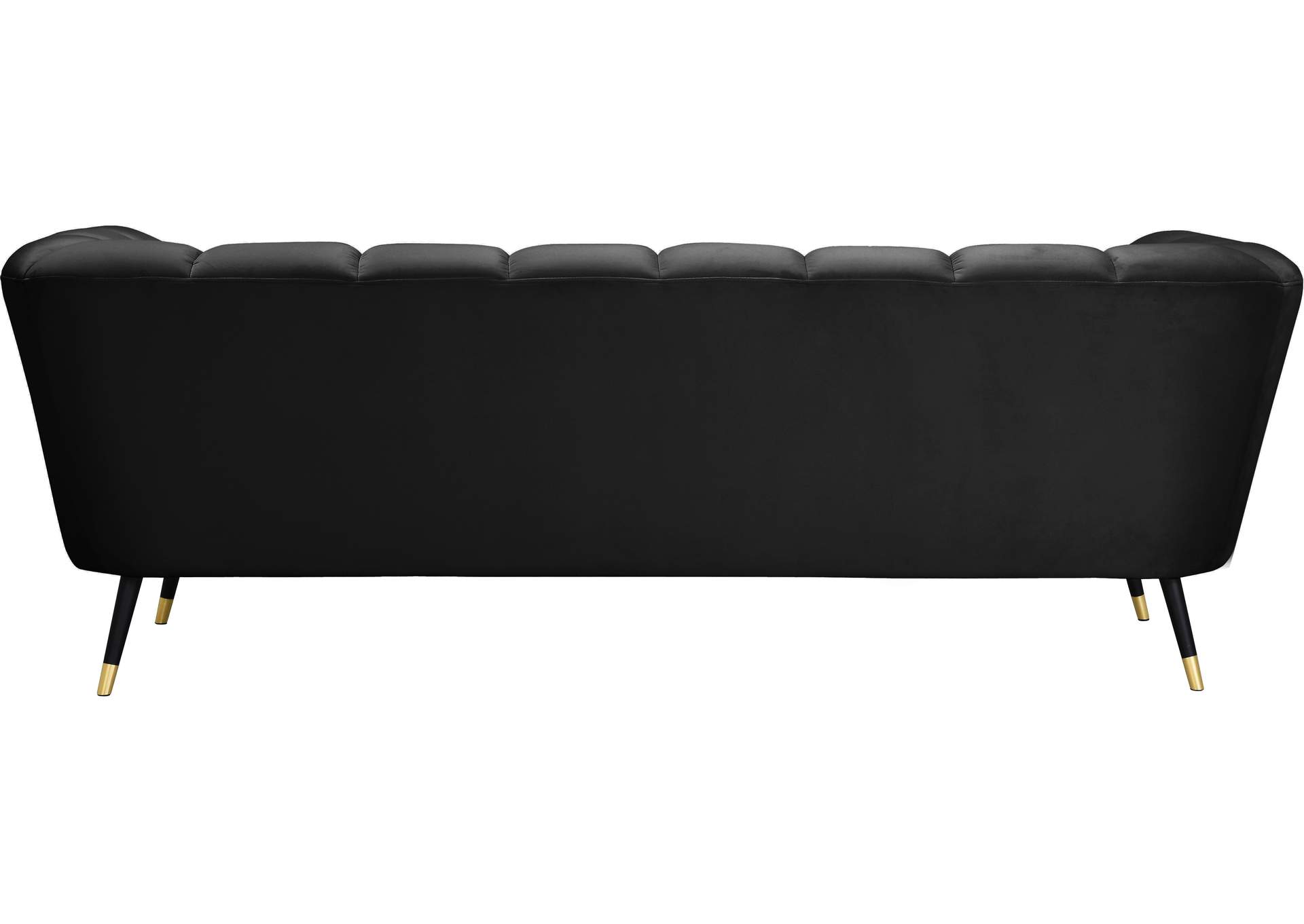 Beaumont Black Velvet Sofa,Meridian Furniture