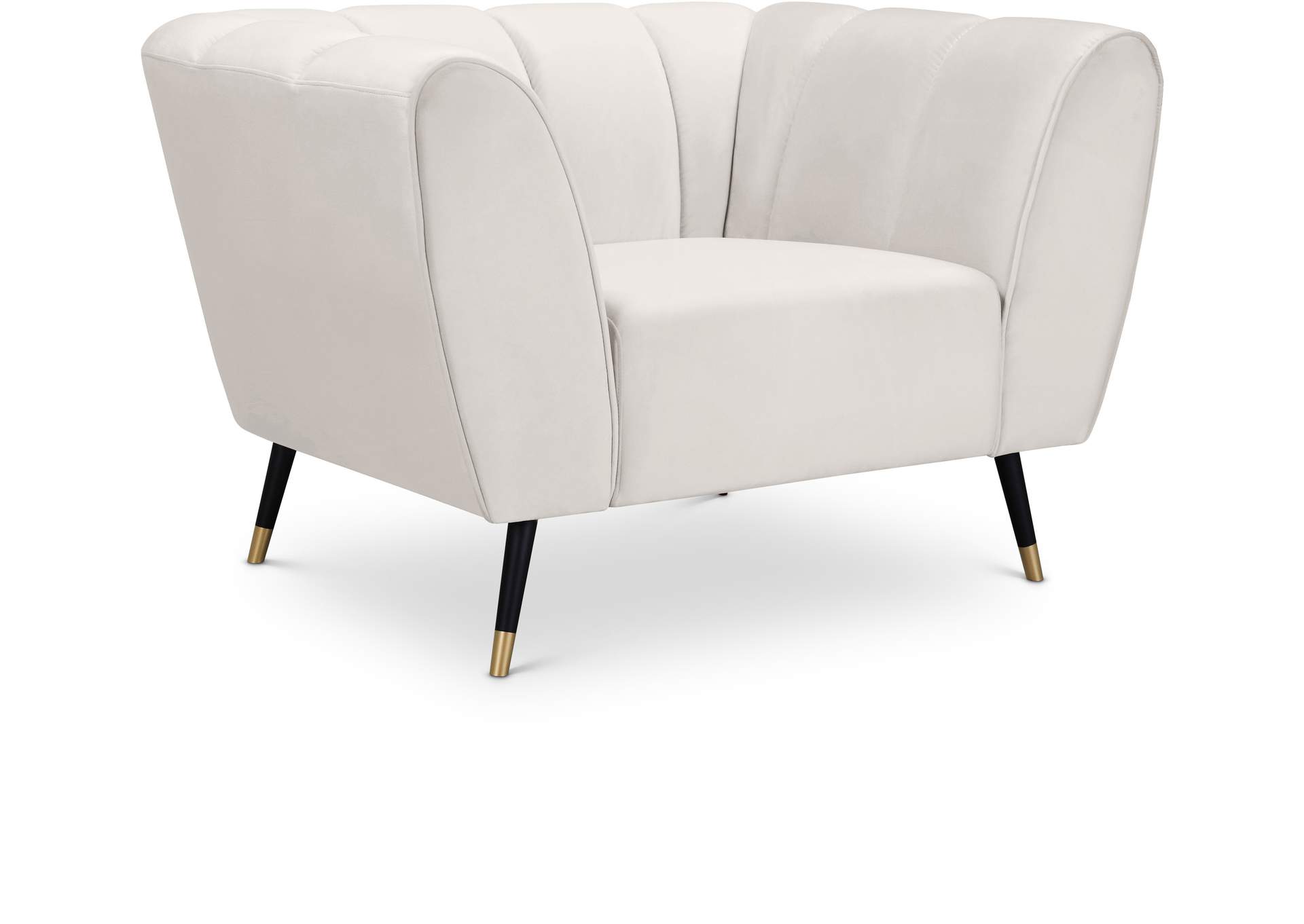 Beaumont Cream Velvet Chair,Meridian Furniture